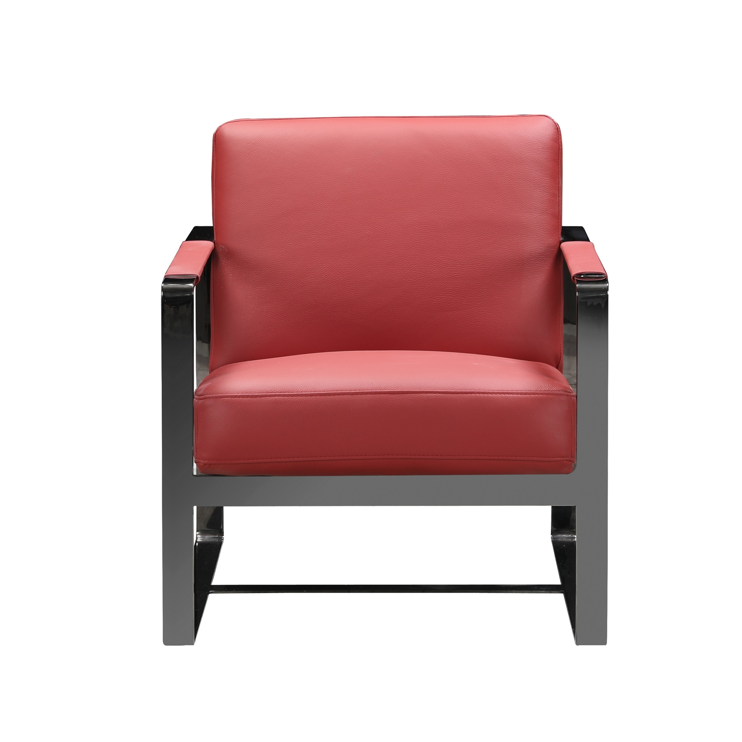 GUF C67 Accent Chair - Red, Genuine Leather