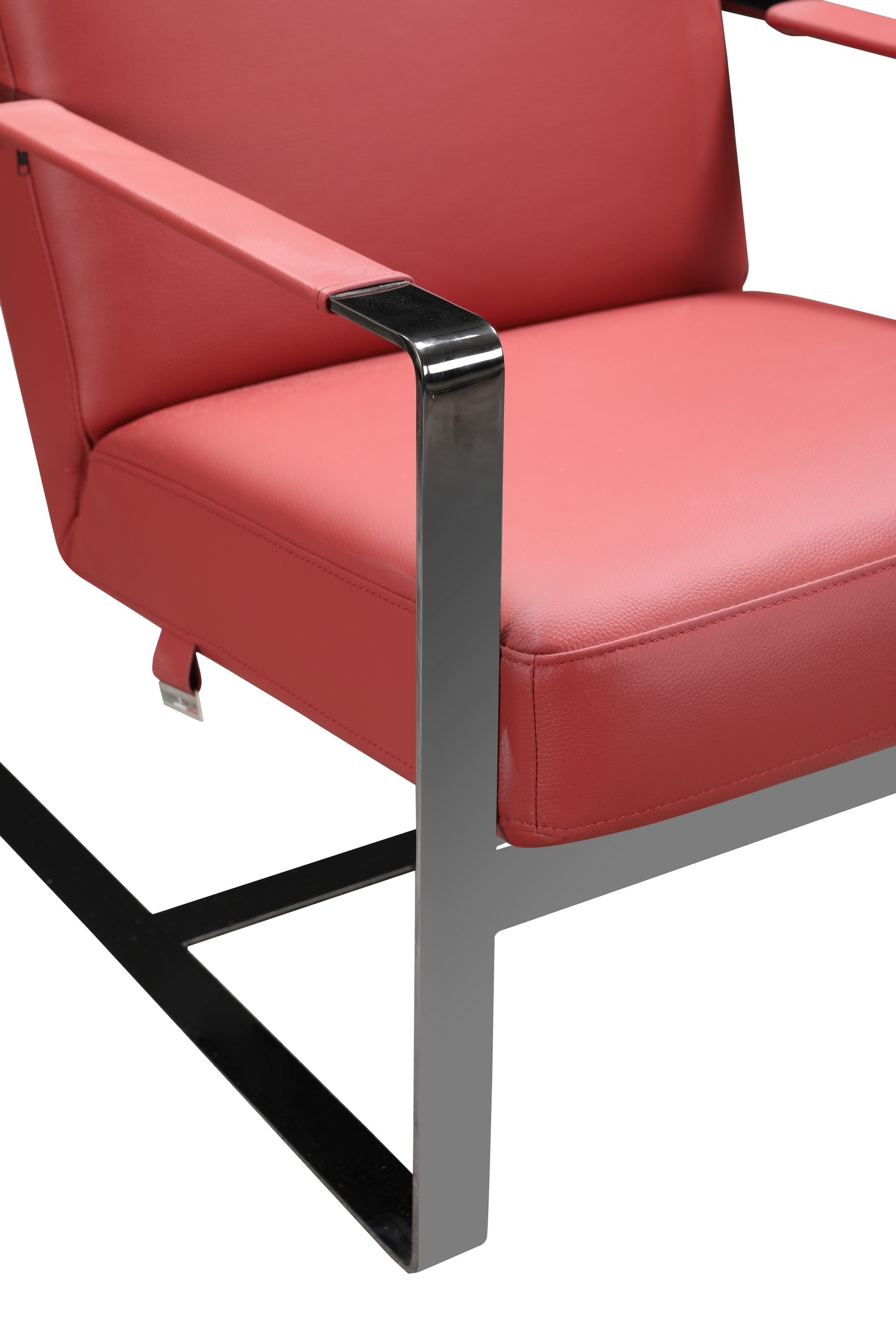 GUF C67 Accent Chair - Red, Genuine Leather