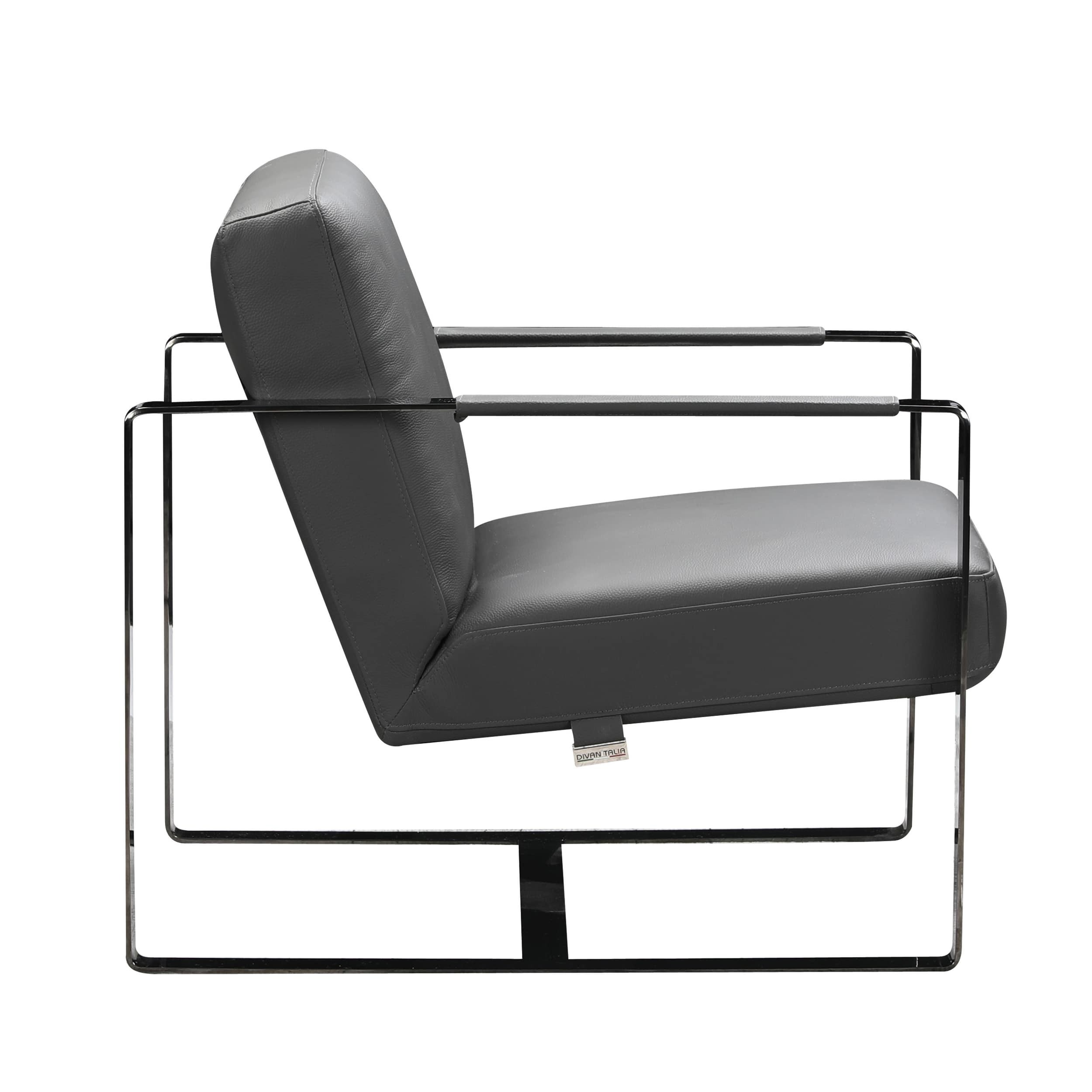 GUF C67 Accent Chair - Dark Gray, Genuine Leather