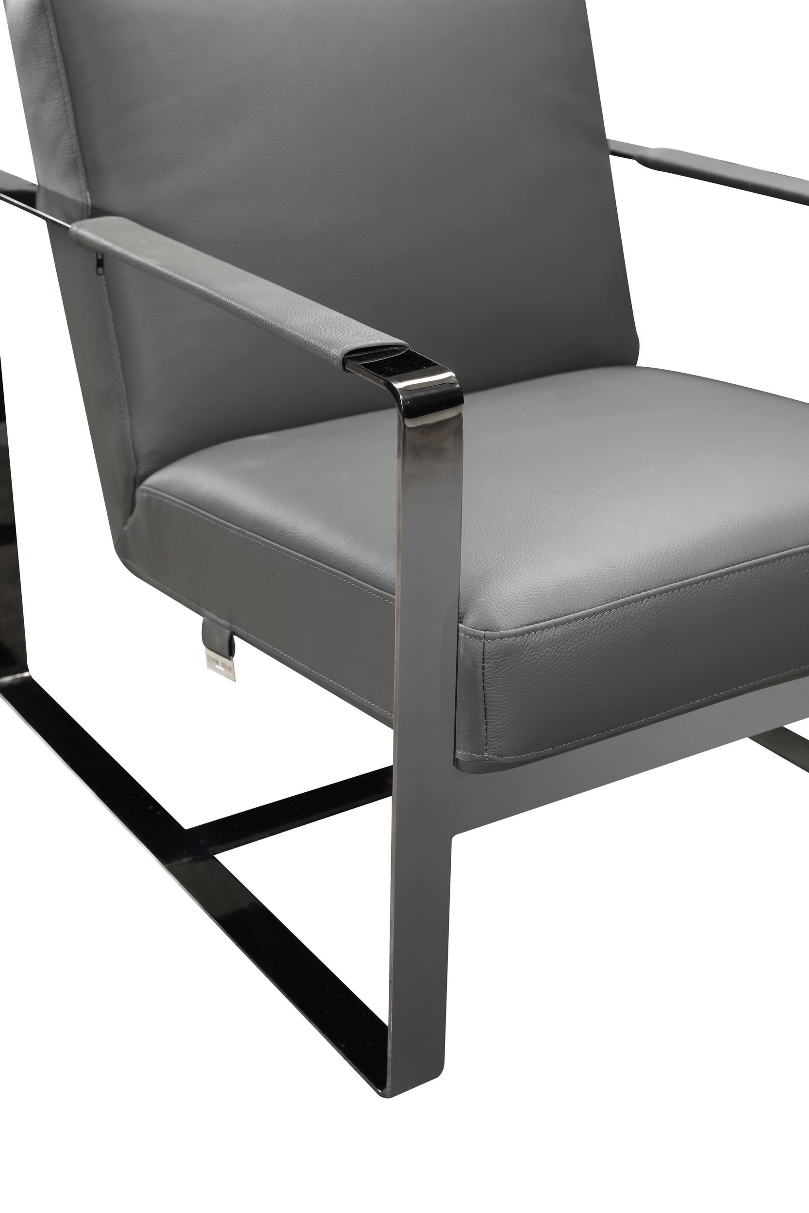 GUF C67 Accent Chair - Dark Gray, Genuine Leather