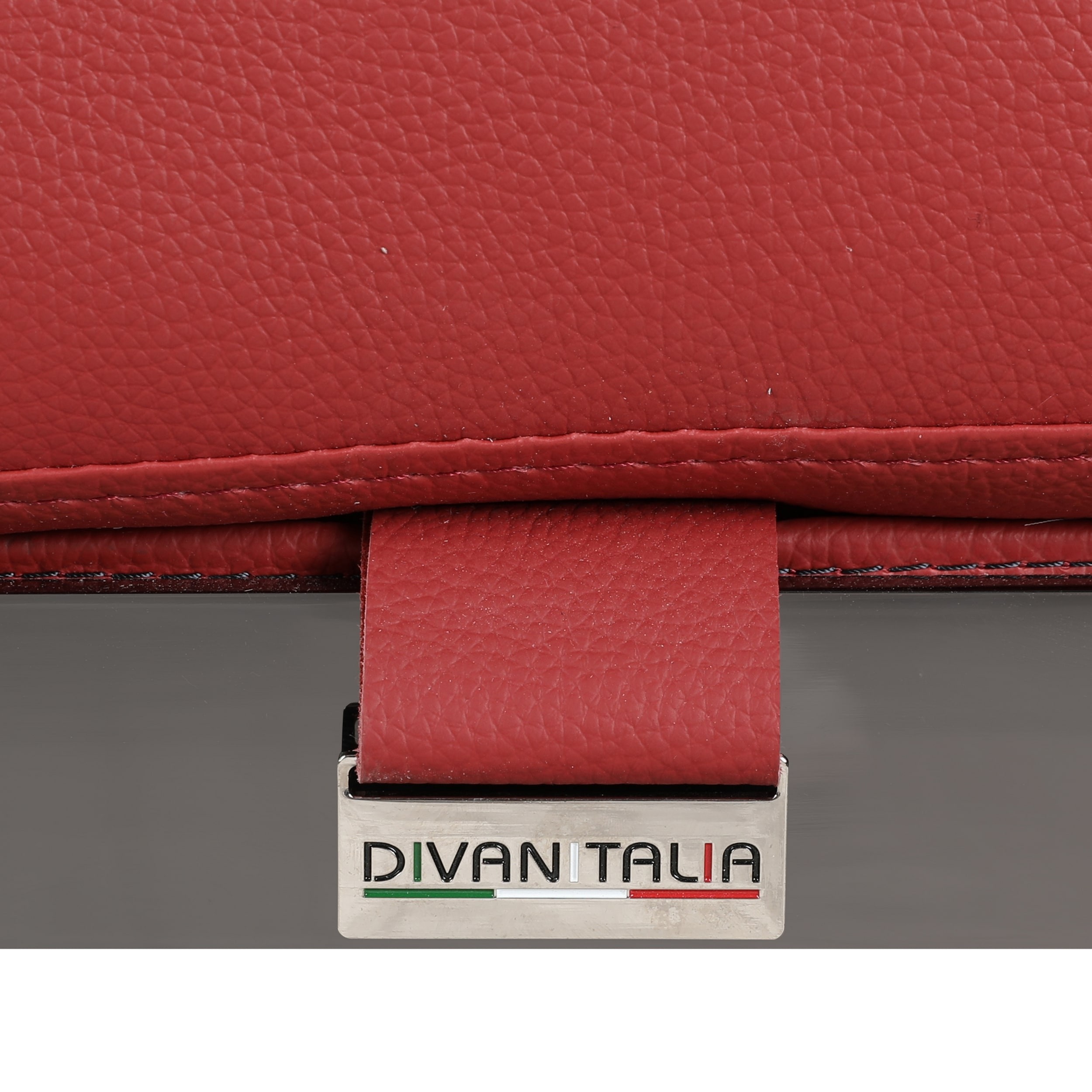 GUF - C81 Accent Chair in Red, Genuine Leather