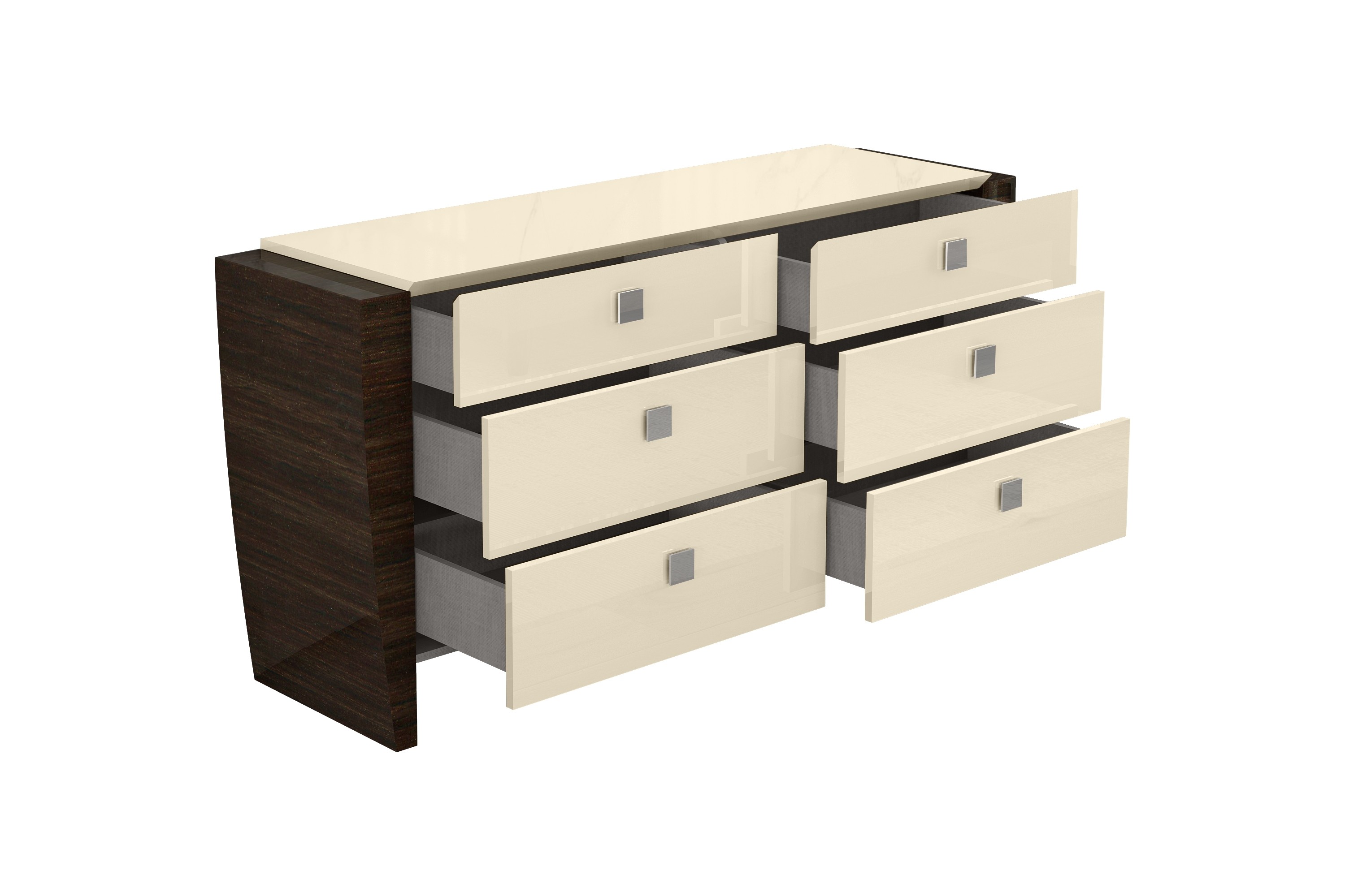 GUF Paris Queen Size Bedroom Set - Beige, 4 Pieces