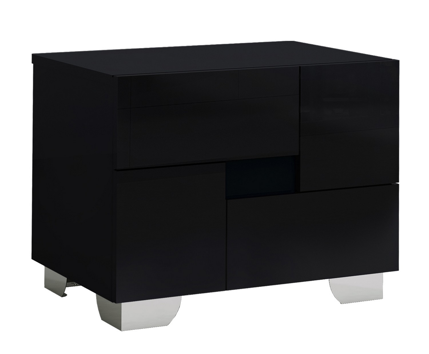 GUF Aria Queen Size Bedroom Set - Black, 4 Pieces