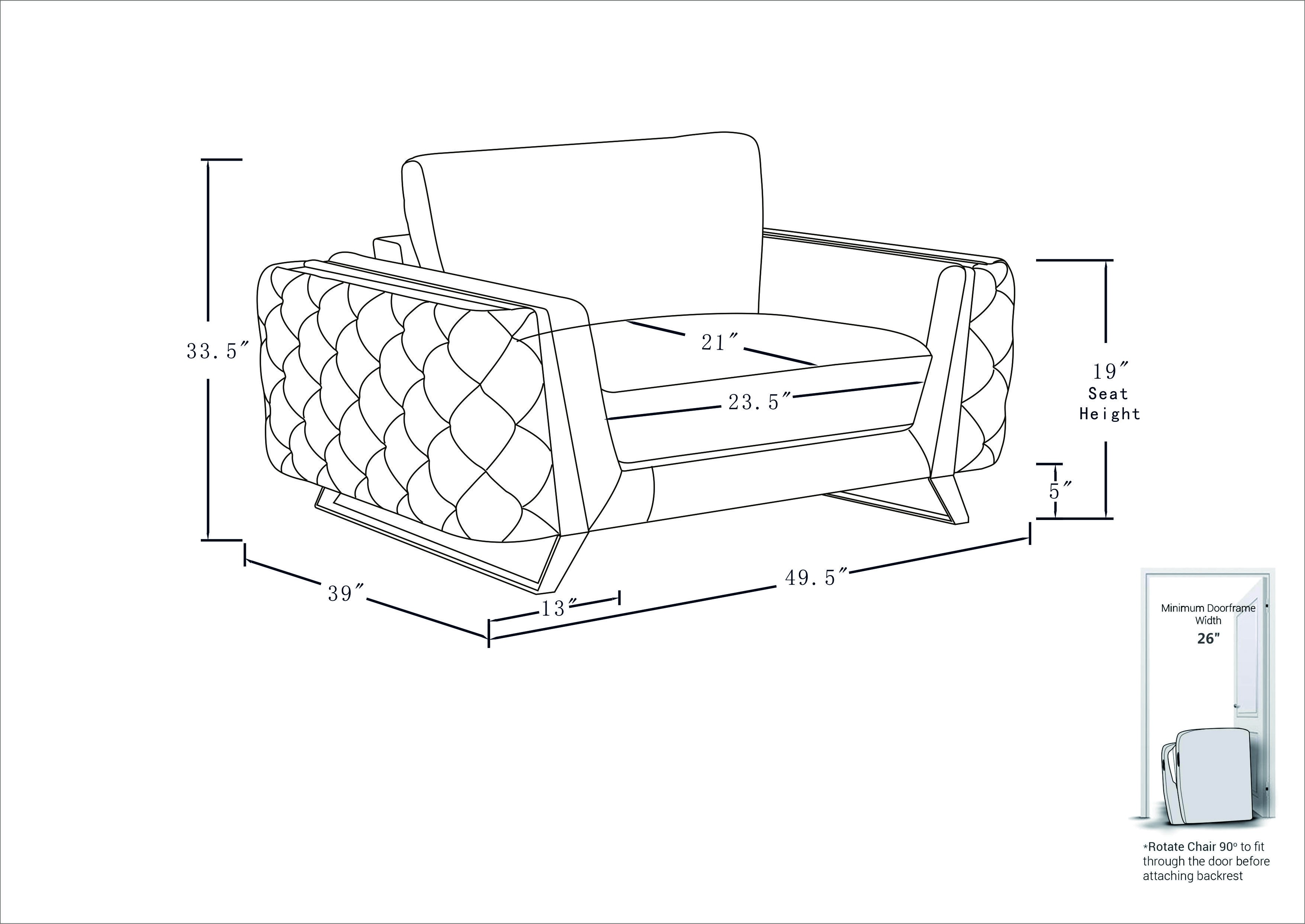GUF 1050 Armchair - Dark Gray, Genuine Italian Leather