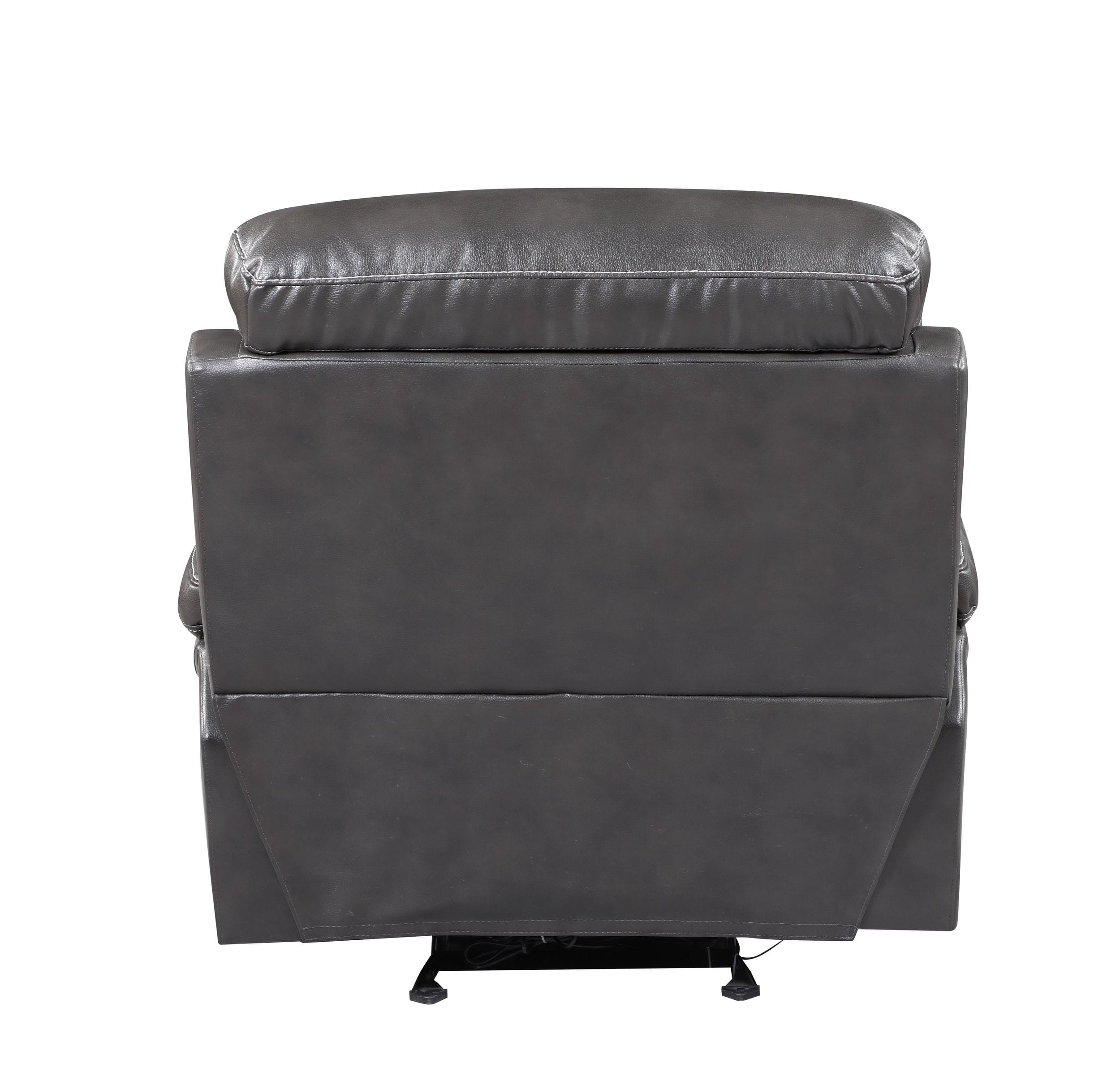 GUF 9442 Power Reclining Chair - Gray, Leather Air