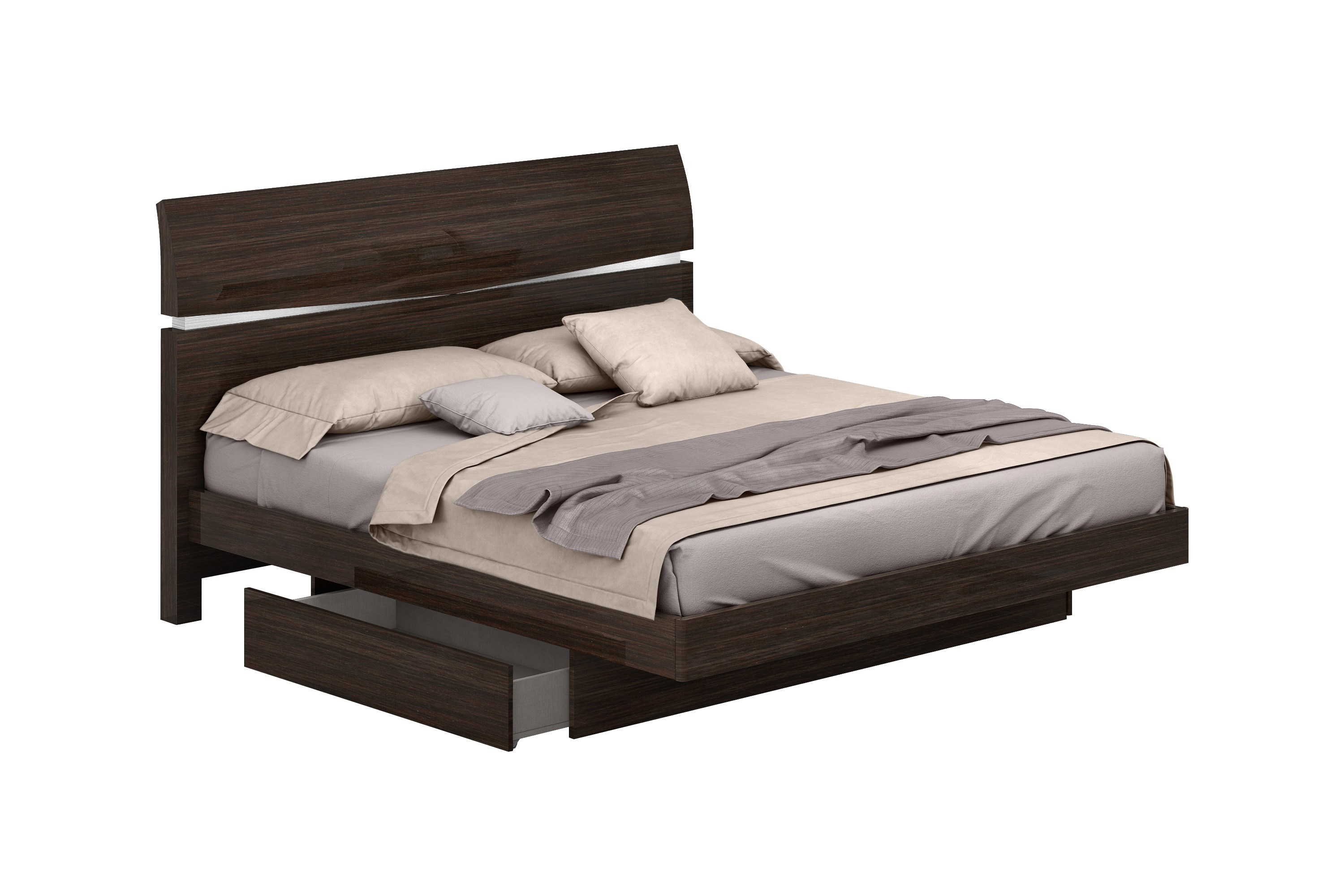 GUF Wynn Queen Size Bedroom Set - Wenge, 4 Pieces