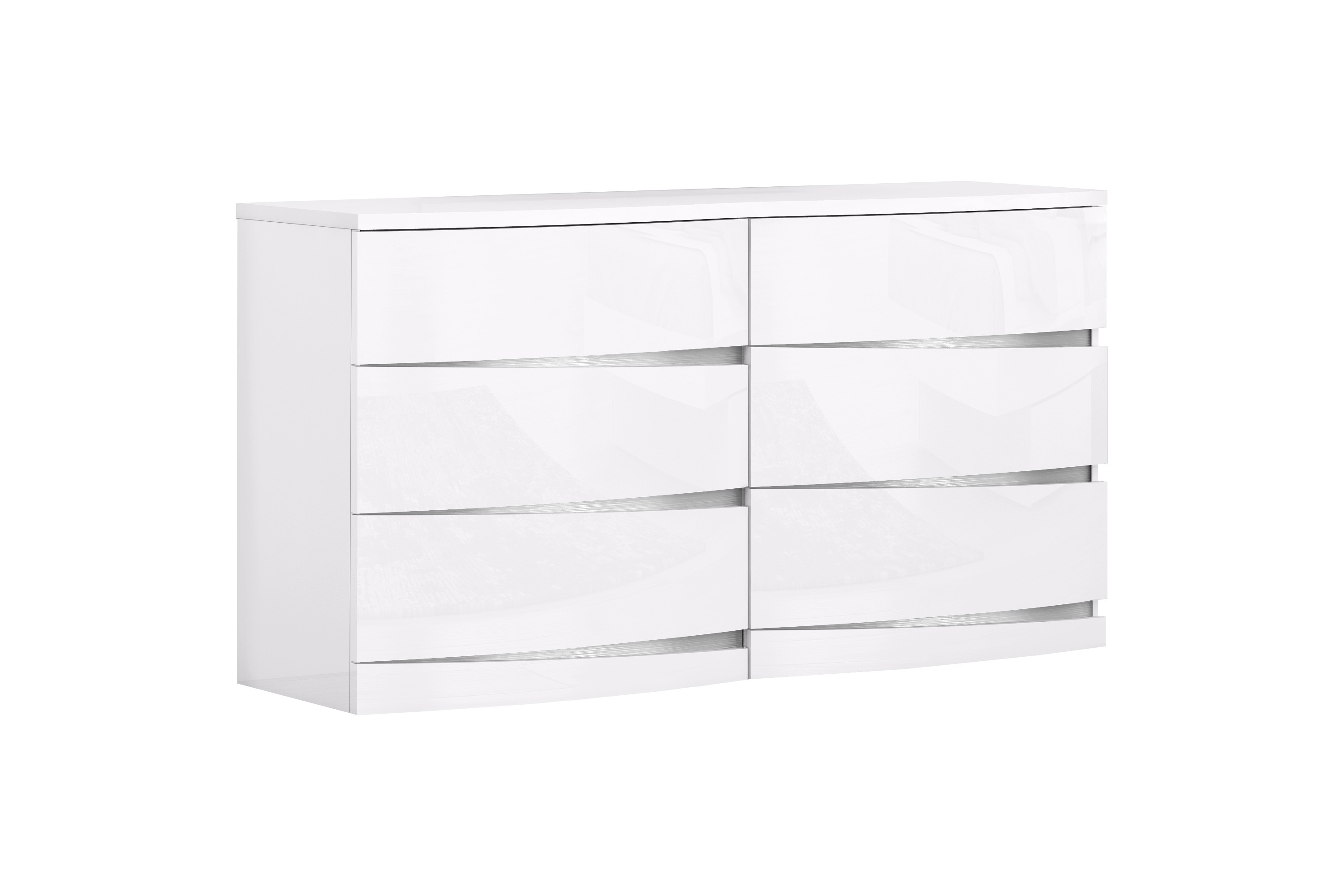 GUF Wynn Queen Size Bedroom Set - White, 4 Pieces