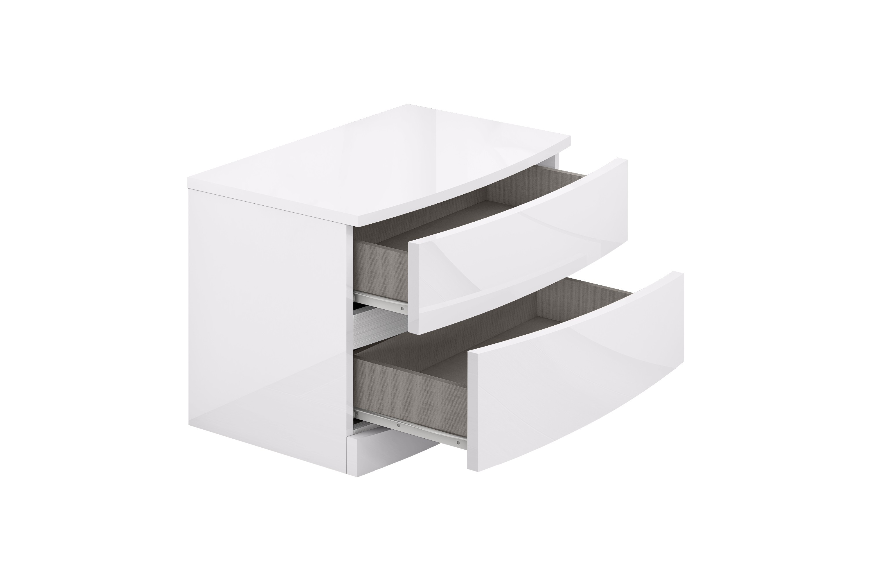 GUF Wynn Queen Size Bedroom Set - White, 4 Pieces