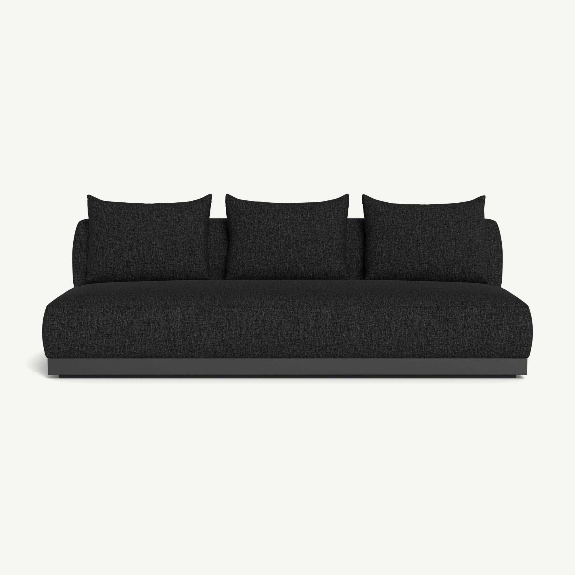 Harbour Amalfi 3 Seat Armless Sofa - Aluminum Asteroid / Copacabana Midnight