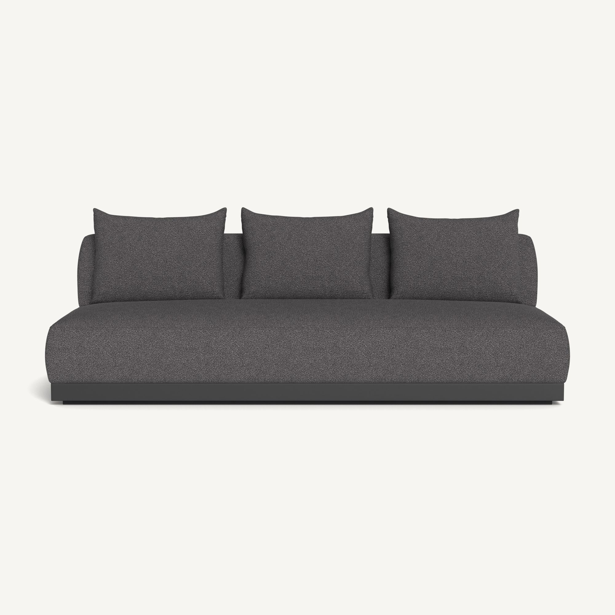 Harbour Amalfi 3 Seat Armless Sofa - Aluminum Asteroid / Riviera Slate