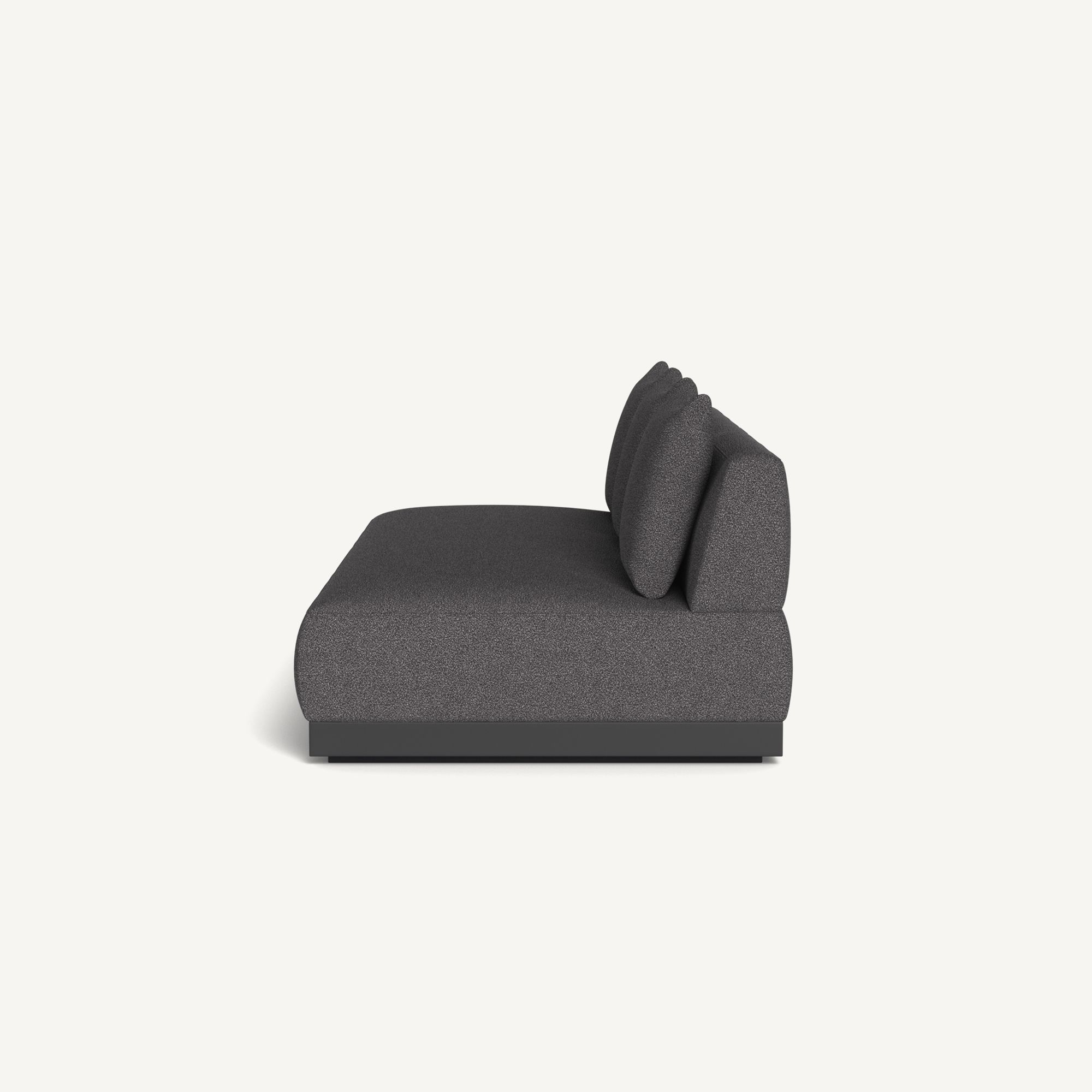 Harbour Amalfi 3 Seat Armless Sofa - Aluminum Asteroid / Riviera Slate
