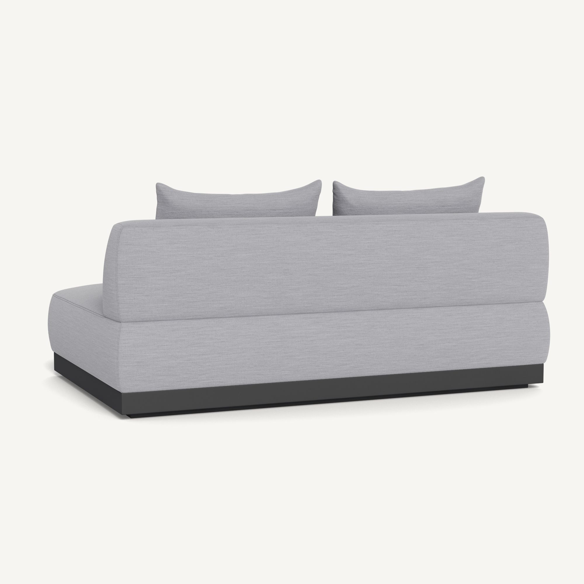 Harbour Amalfi 2 Seat Armless Sofa - Aluminum Asteroid / Panama Cloud