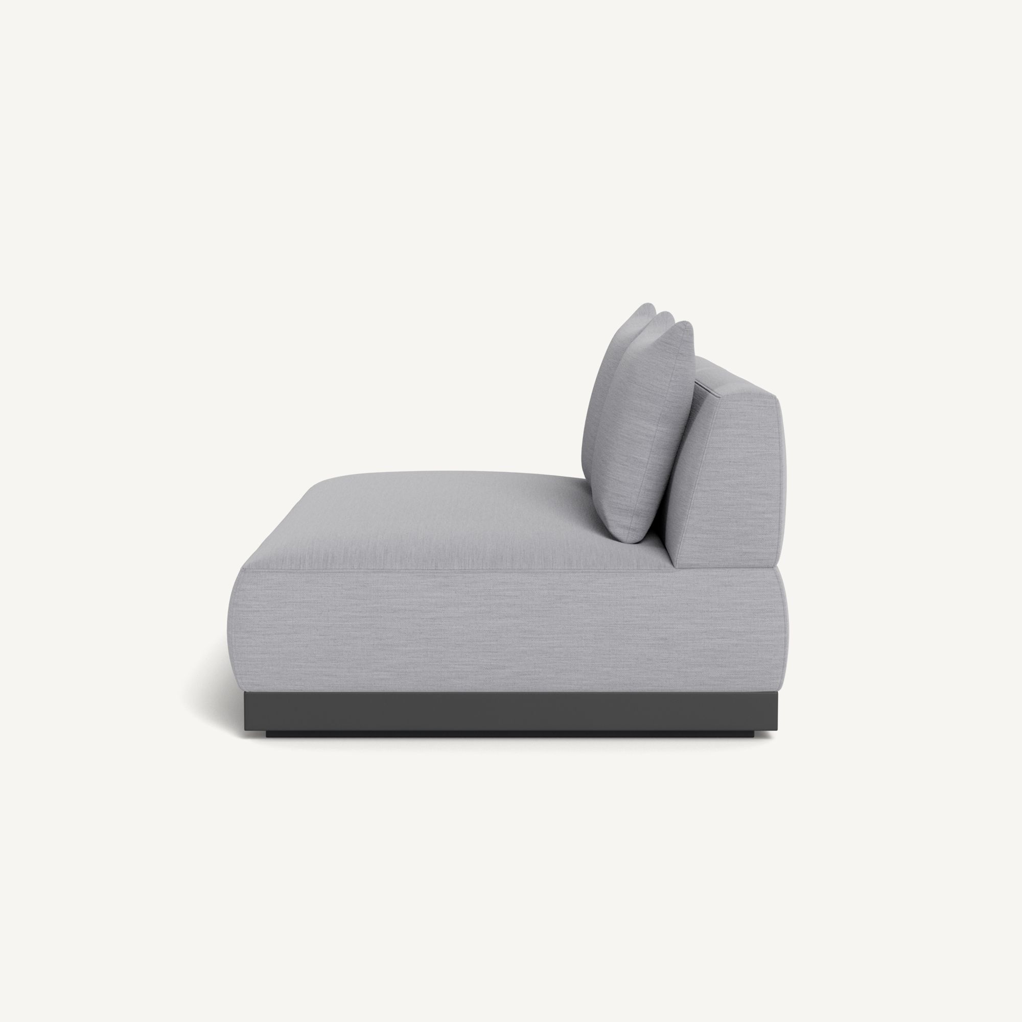 Harbour Amalfi 2 Seat Armless Sofa - Aluminum Asteroid / Panama Cloud