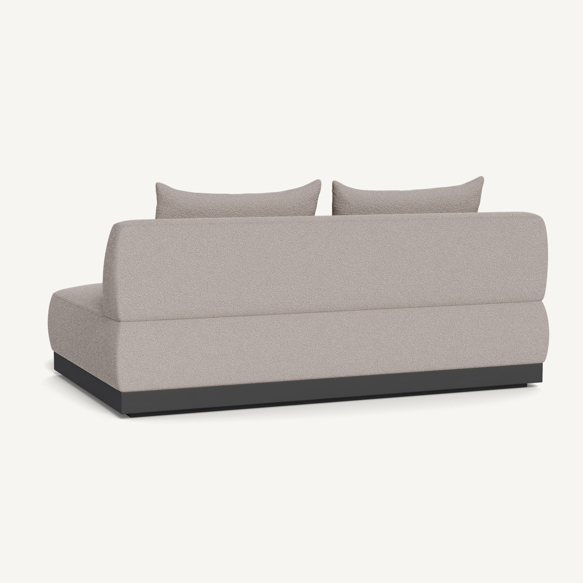 Harbour Amalfi 2 Seat Armless Sofa - Aluminum Asteroid / Riviera Stone