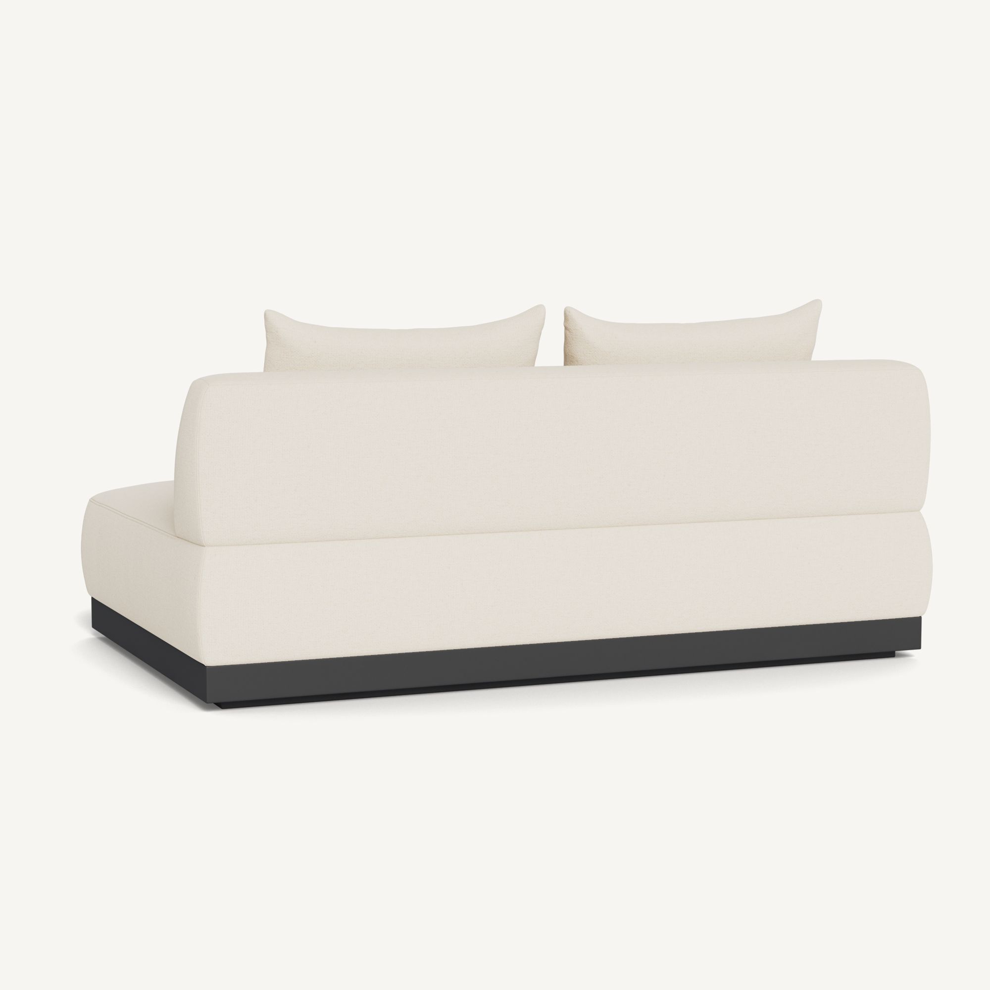 Harbour Amalfi 2 Seat Armless Sofa - Aluminum Asteroid / Siesta Ivory