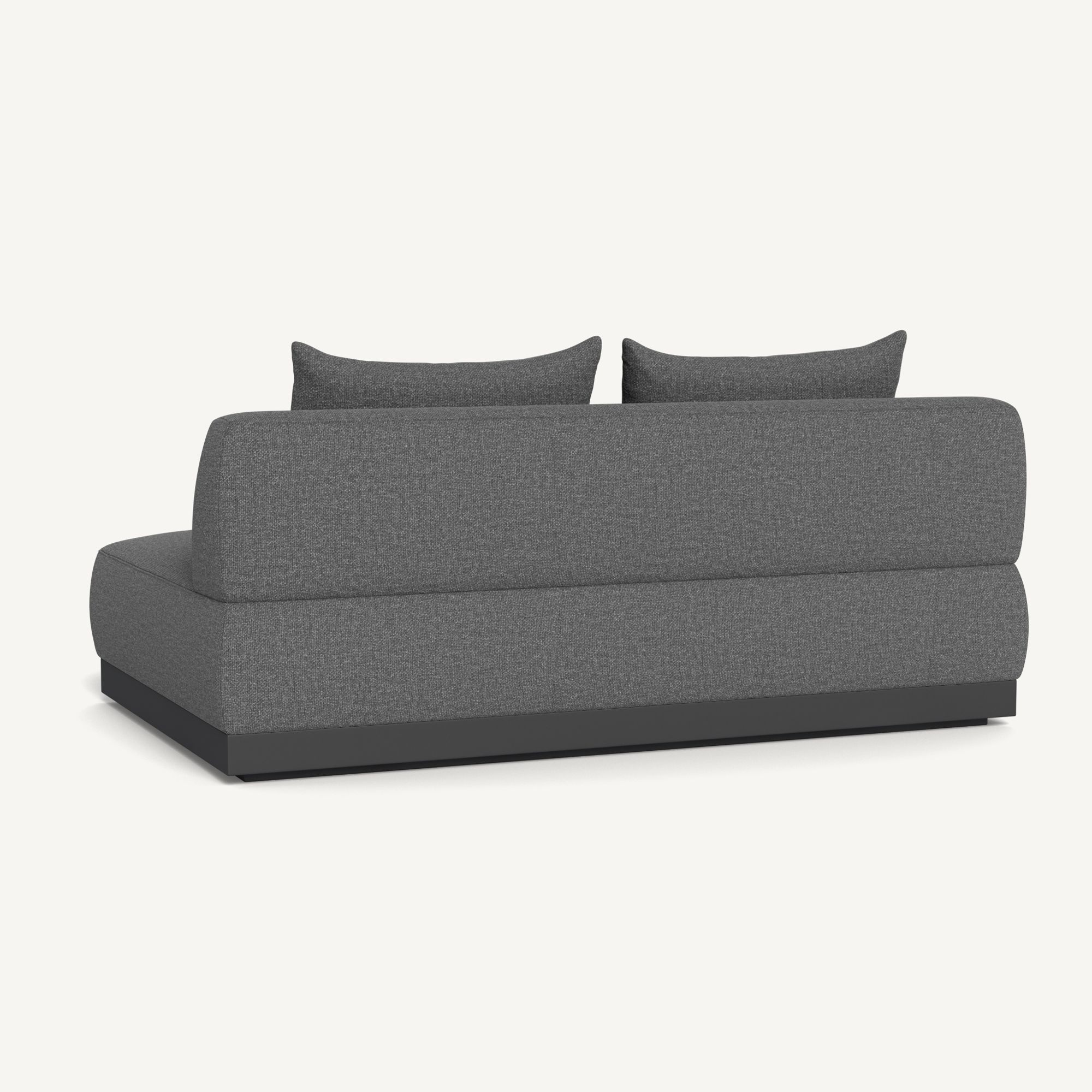 Harbour Amalfi 2 Seat Armless Sofa - Aluminum Asteroid / Siesta Slate