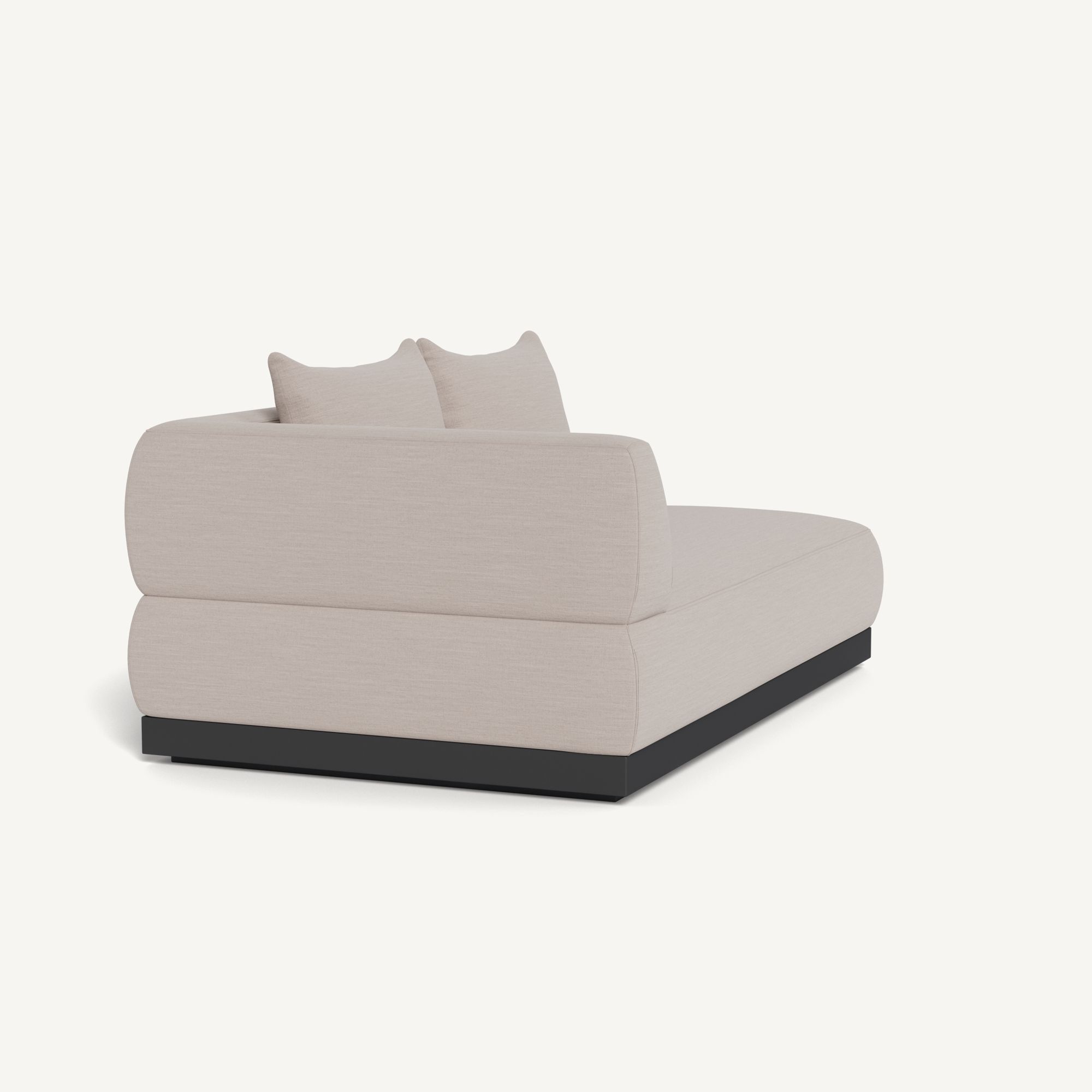 Harbour Amalfi 2 Seat 1 Arm Left - Aluminum Asteroid, Panama Marble