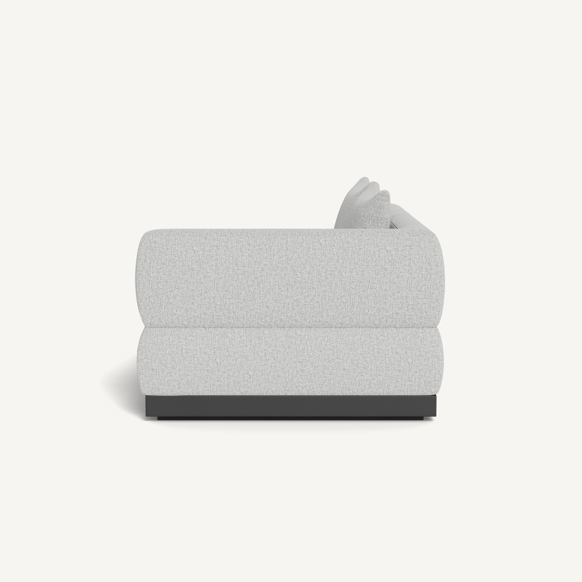 Harbour Amalfi 2 Seat 1 Arm Right - Aluminum Asteroid / Copacabana Sand