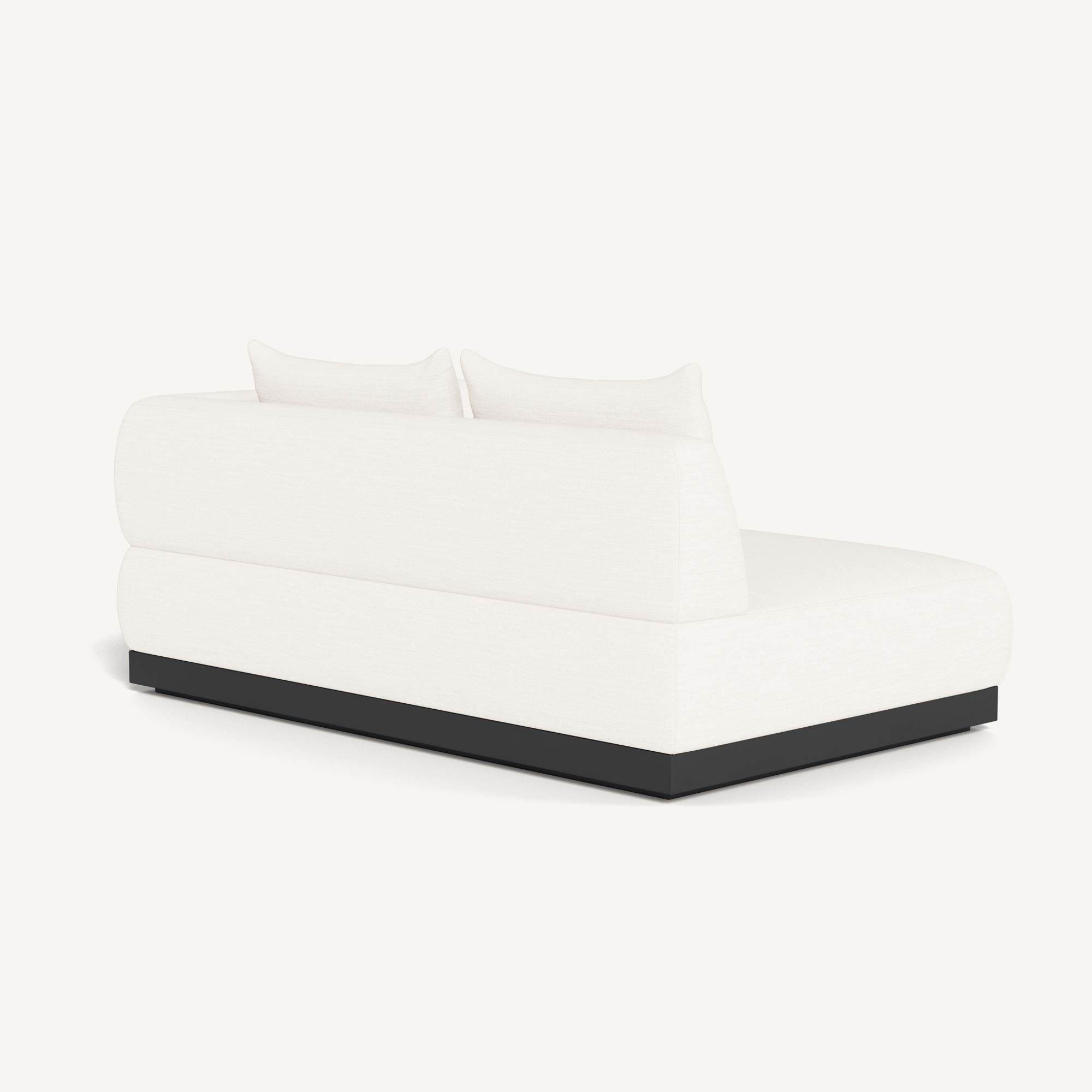 Harbour Amalfi 2 Seat 1 Arm Right - Aluminum Asteroid, Panama Blanco