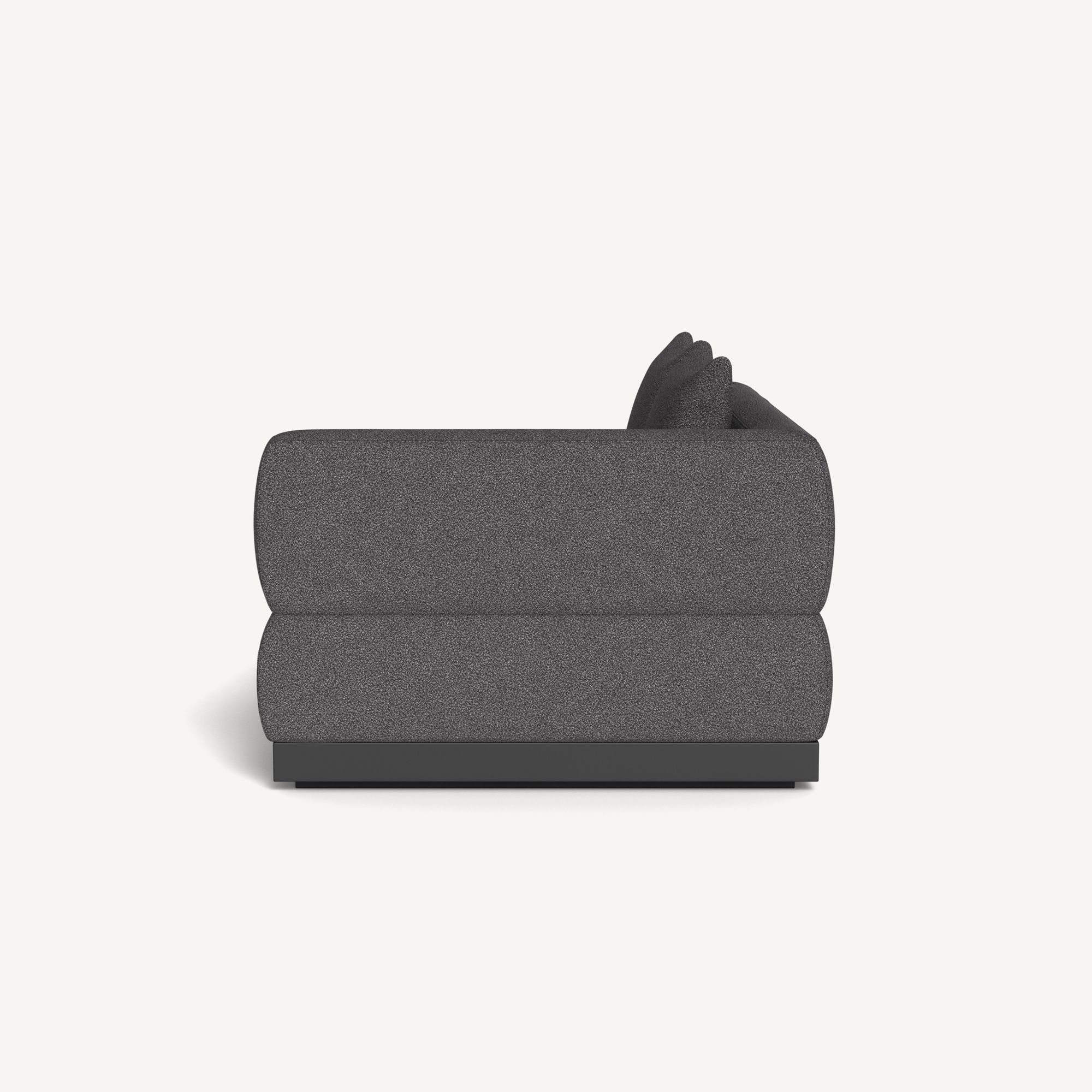 Harbour Amalfi 2 Seat 1 Arm Right - Aluminum Asteroid / Riviera Slate