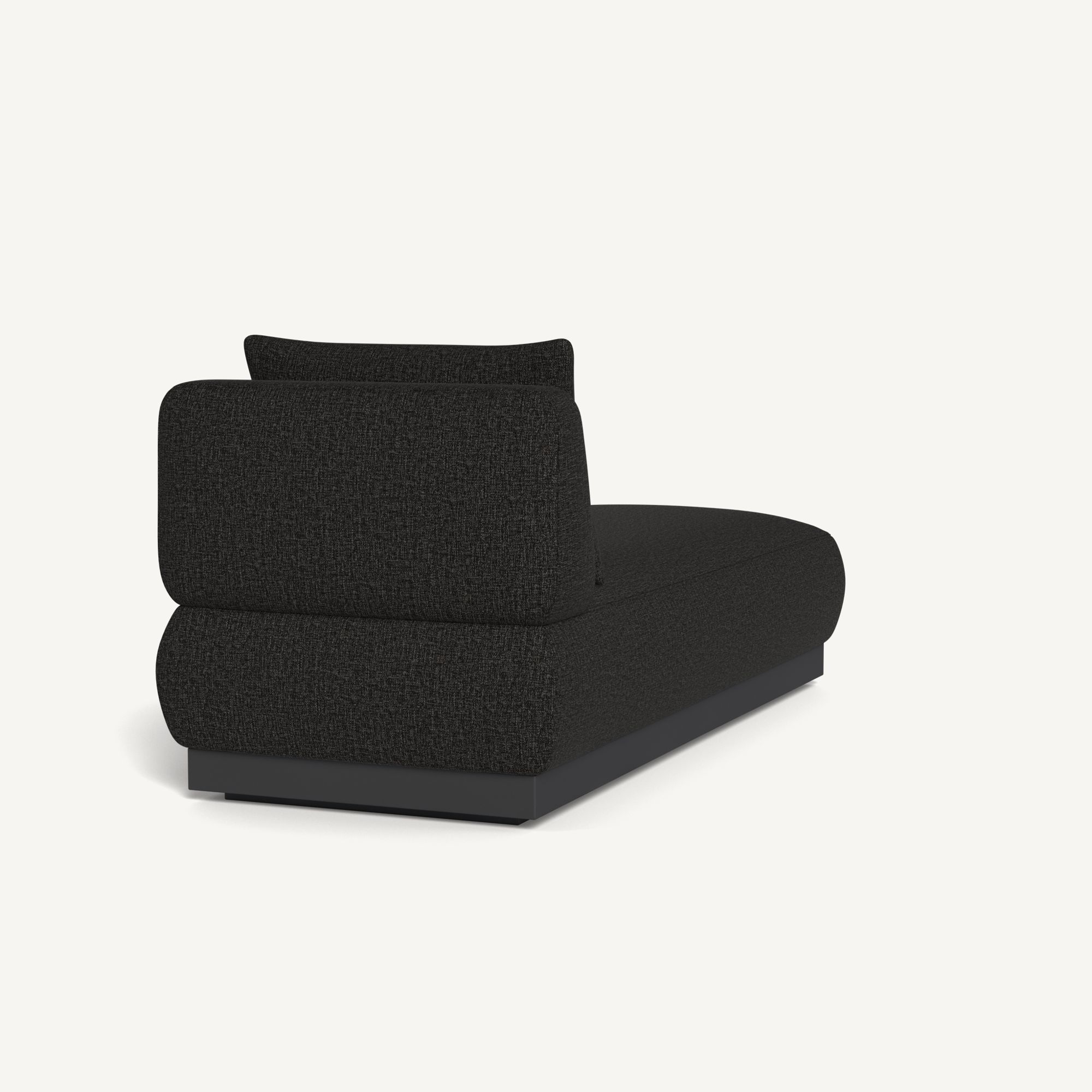 Harbour Amalfi Armless Chaise - Aluminum Asteroid / Copacabana Midnight