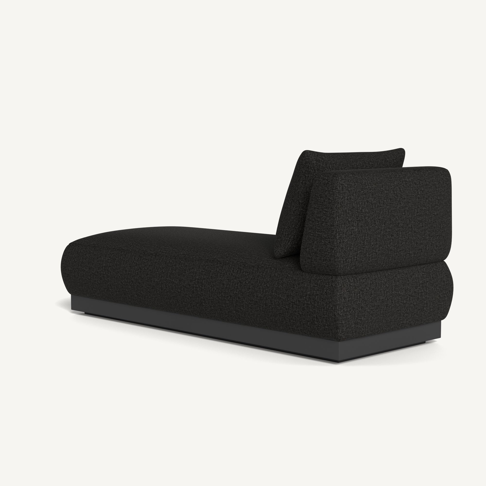 Harbour Amalfi Armless Chaise - Aluminum Asteroid / Copacabana Midnight