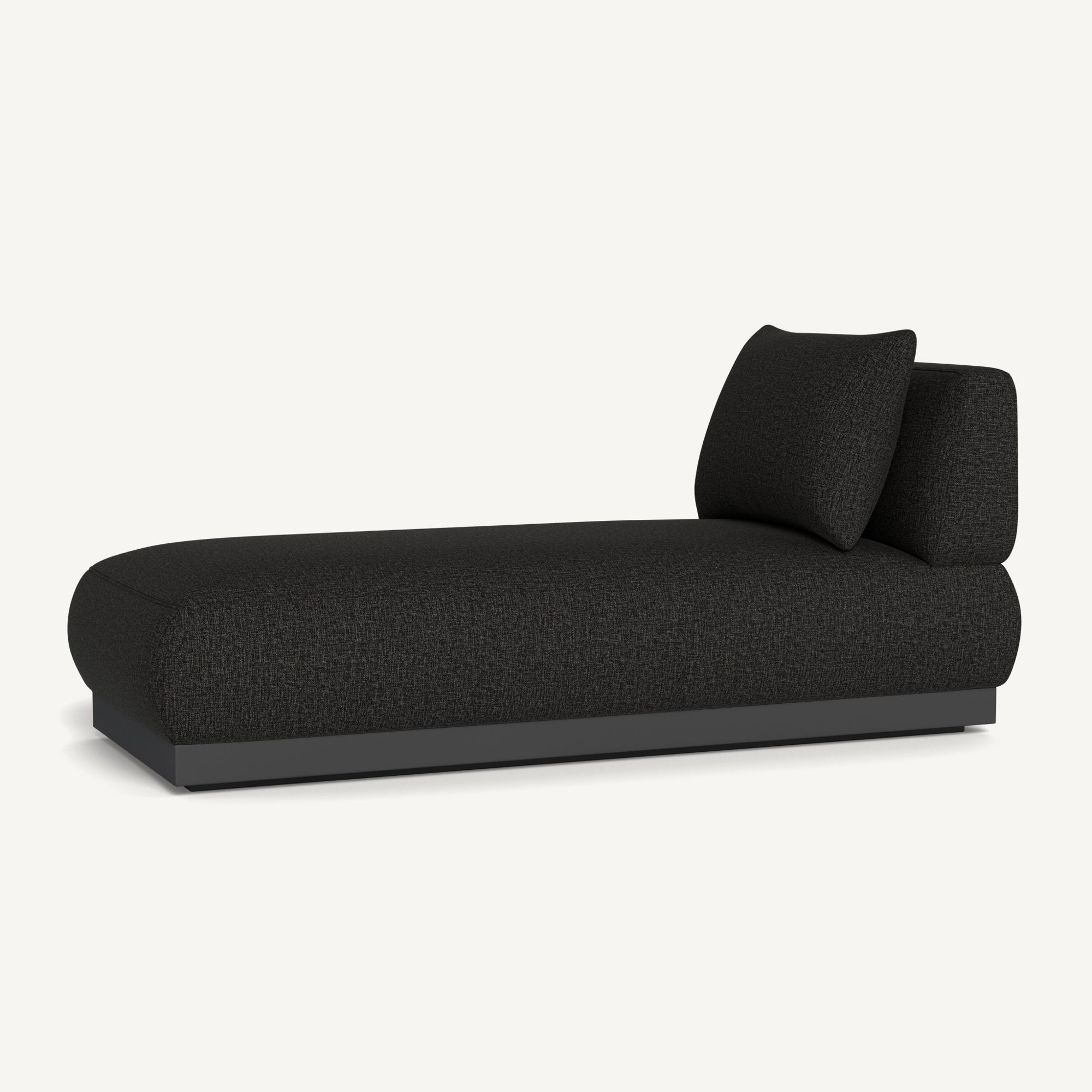 Harbour Amalfi Armless Chaise - Aluminum Asteroid / Copacabana Midnight
