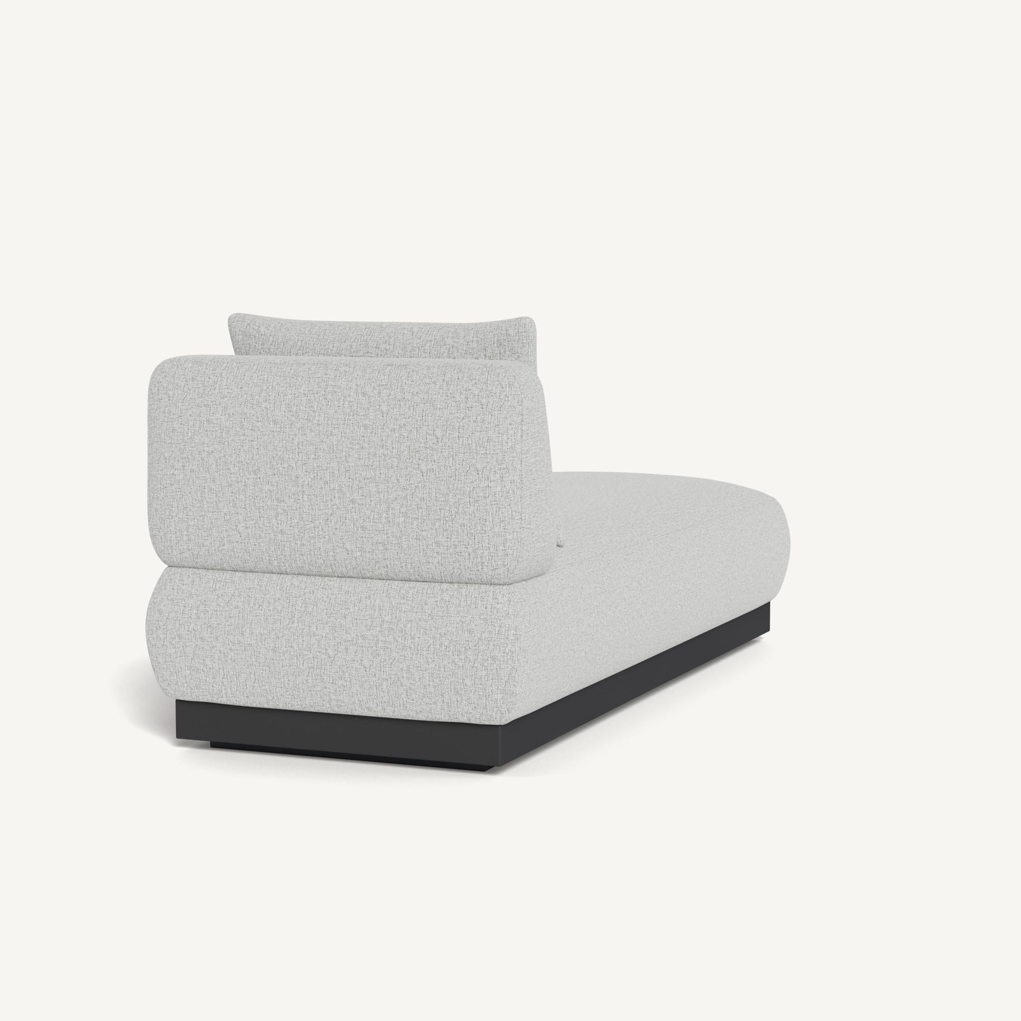 Harbour Amalfi Armless Chaise - Aluminum Asteroid / Copacabana Sand