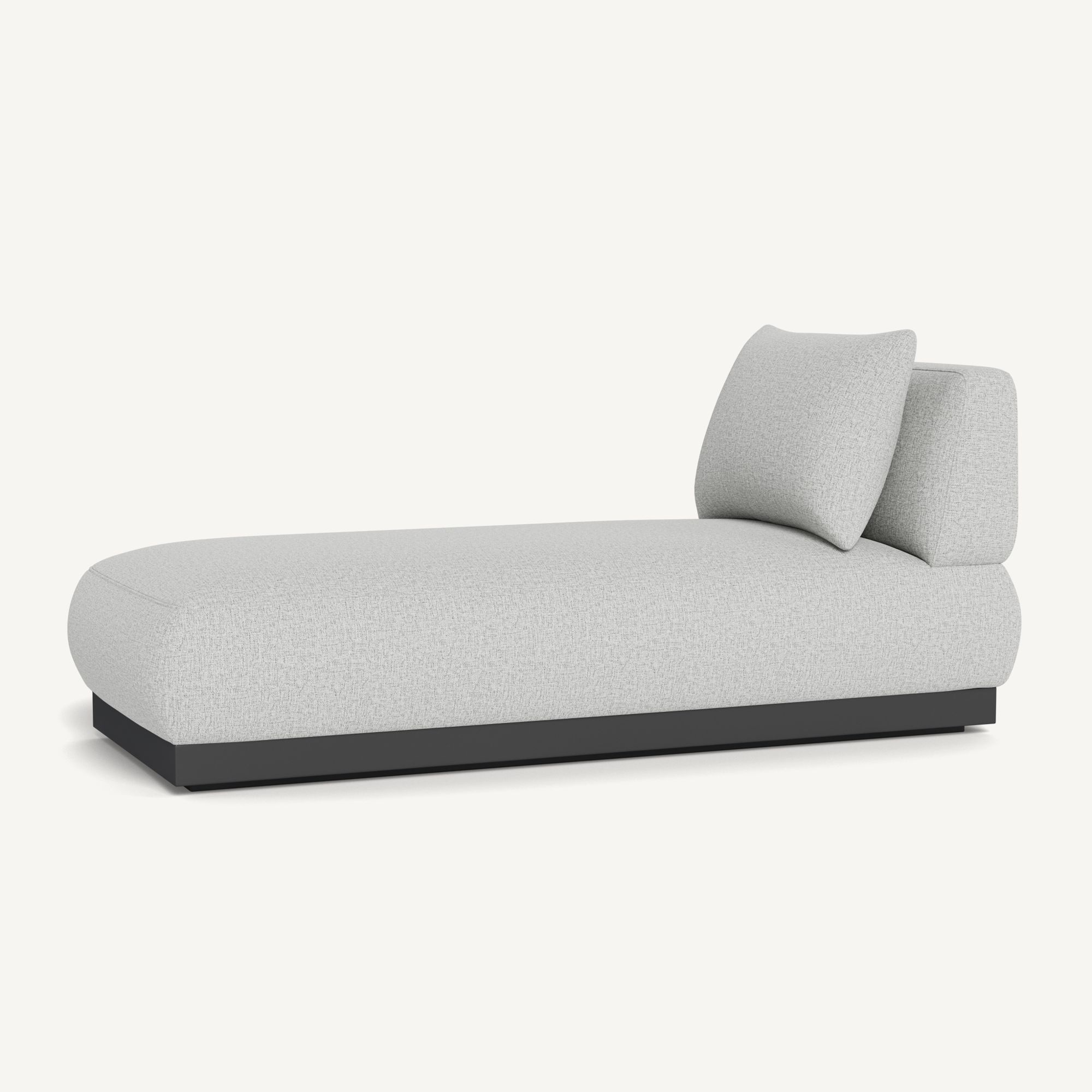 Harbour Amalfi Armless Chaise - Aluminum Asteroid / Copacabana Sand