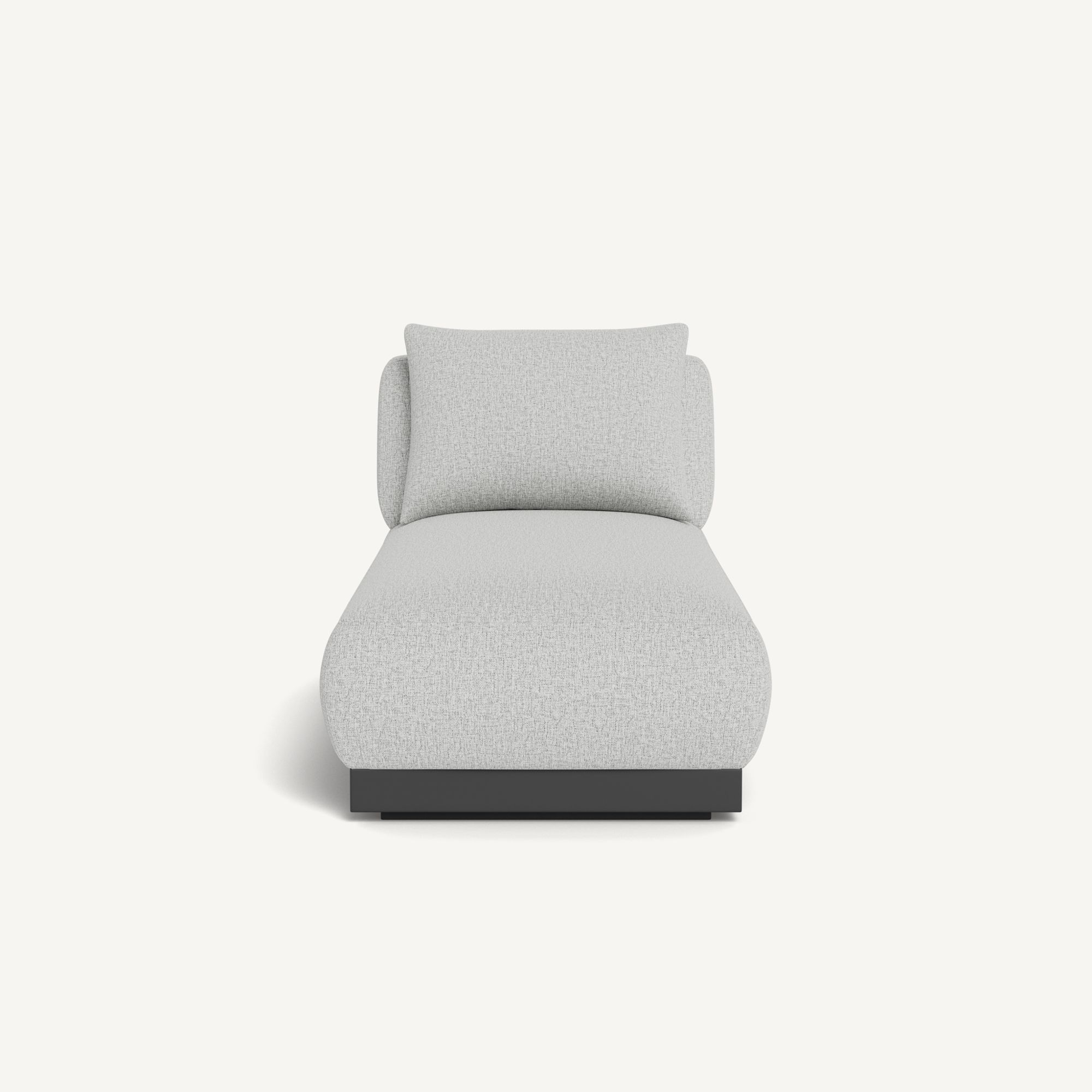 Harbour Amalfi Armless Chaise - Aluminum Asteroid / Copacabana Sand