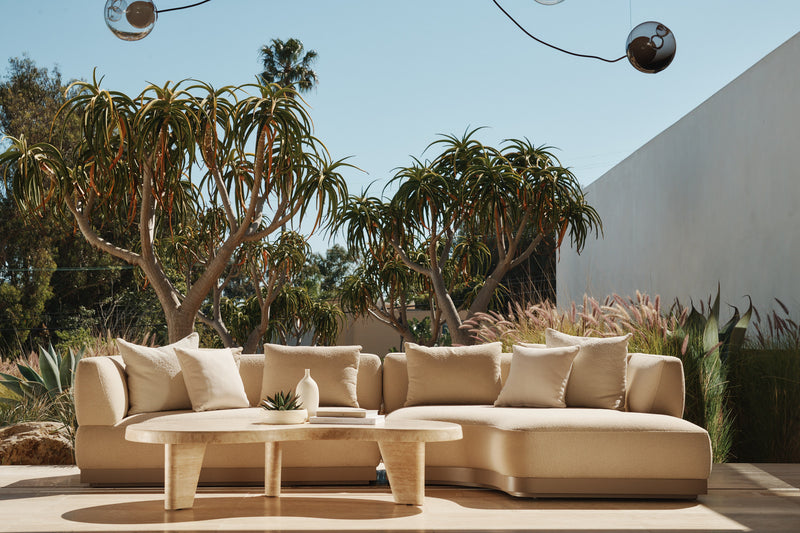 Harbour Amalfi Armless Chaise - Aluminum Asteroid / Copacabana Sand