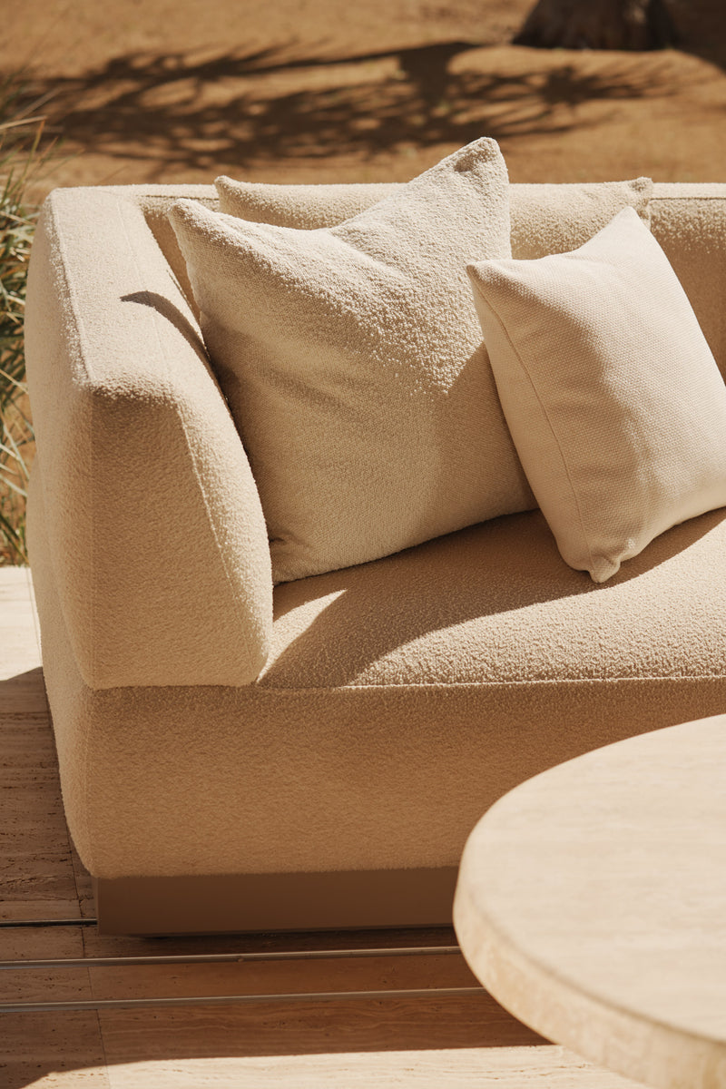 Harbour Amalfi Armless Chaise - Aluminum Asteroid / Copacabana Sand