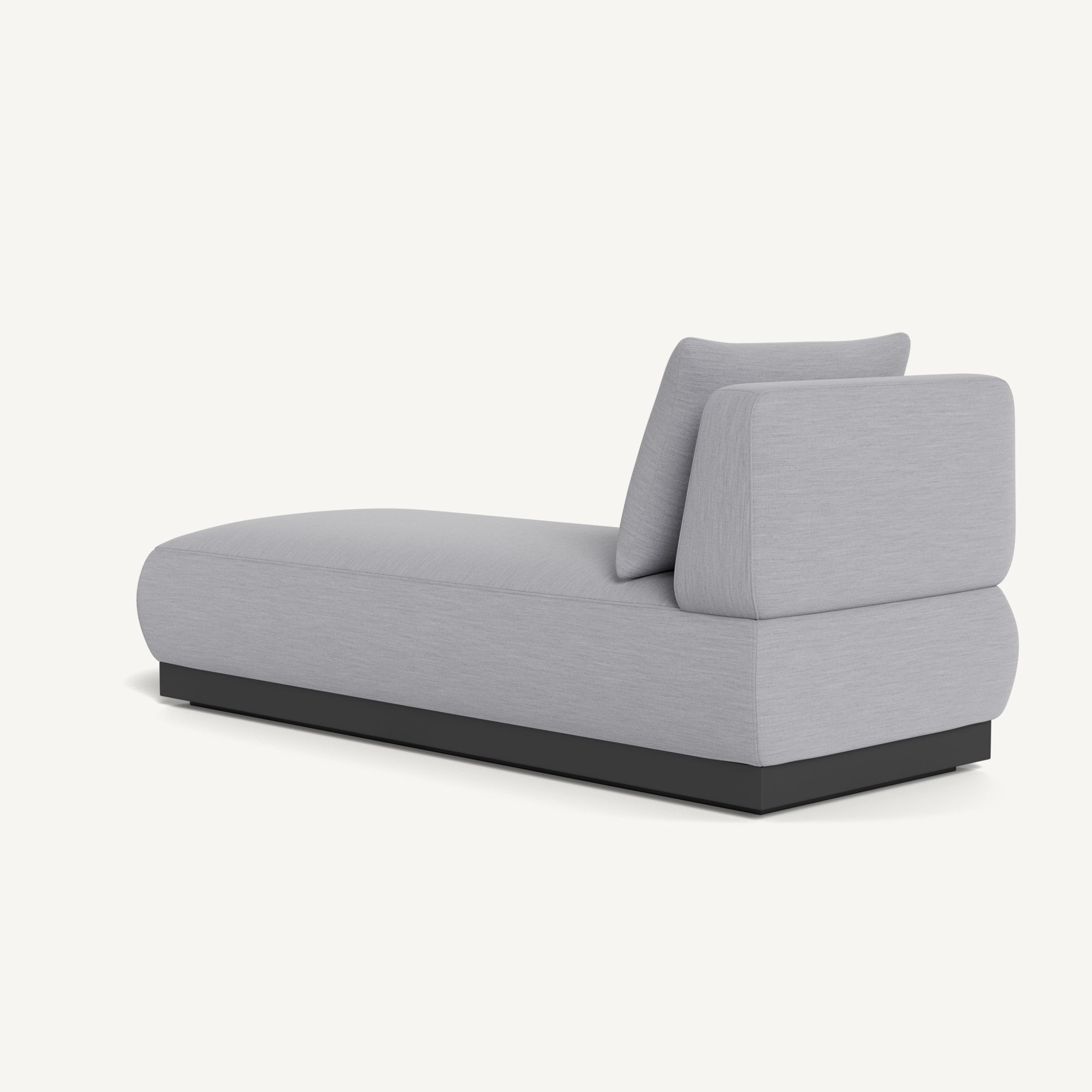 Harbour Amalfi Armless Chaise - Aluminum Asteroid / Panama Cloud