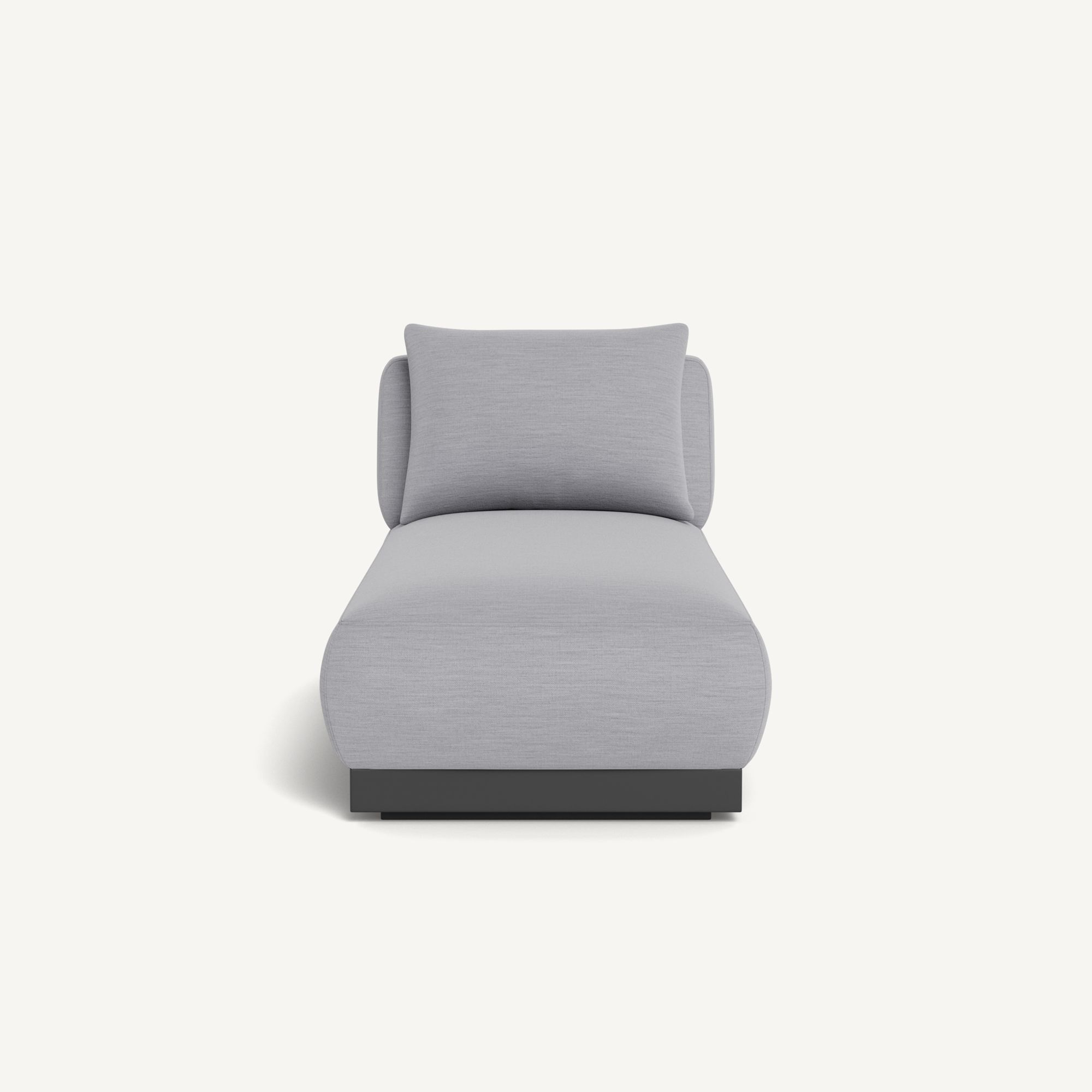 Harbour Amalfi Armless Chaise - Aluminum Asteroid / Panama Cloud