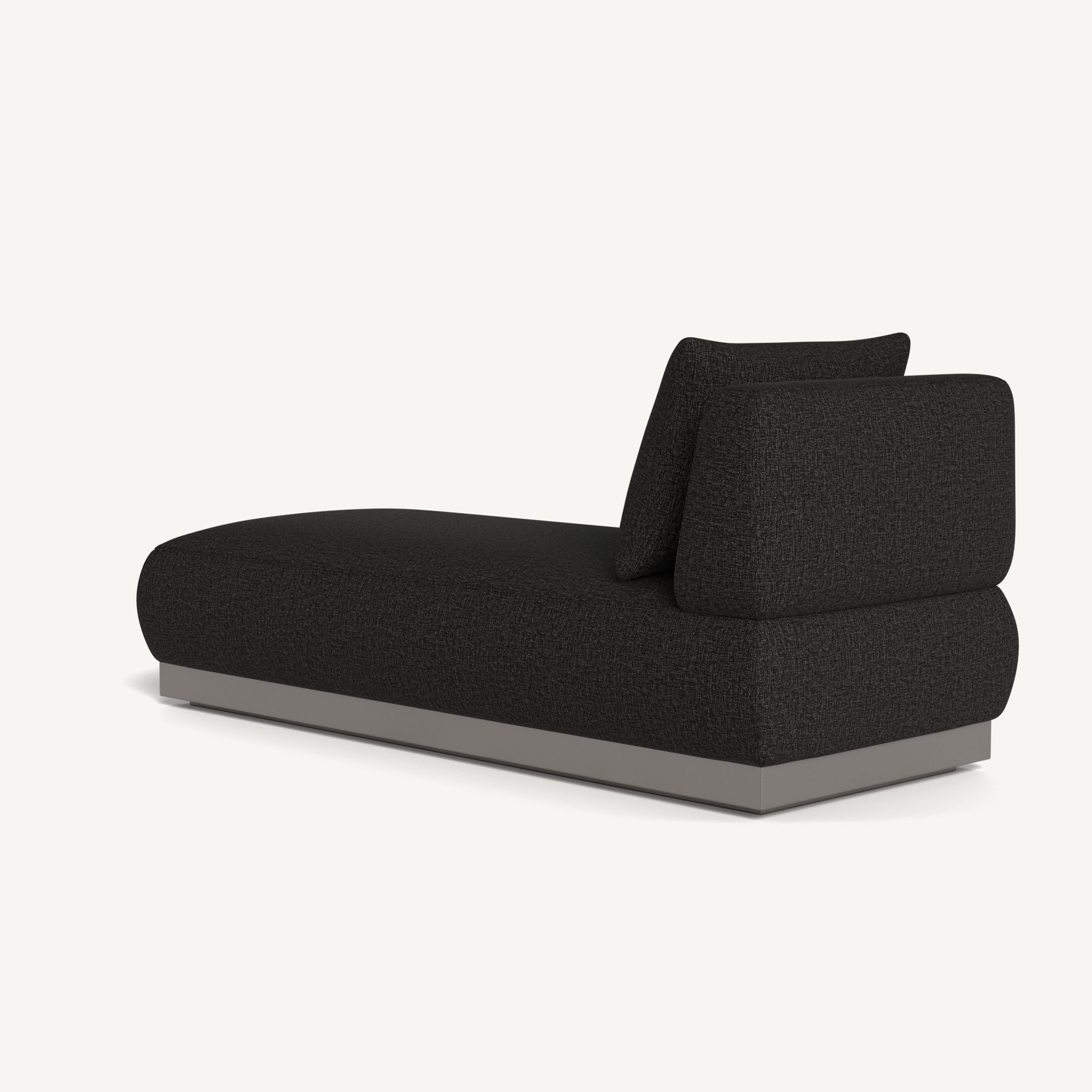 Harbour Amalfi Armless Chaise - Aluminum Taupe / Copacabana Midnight
