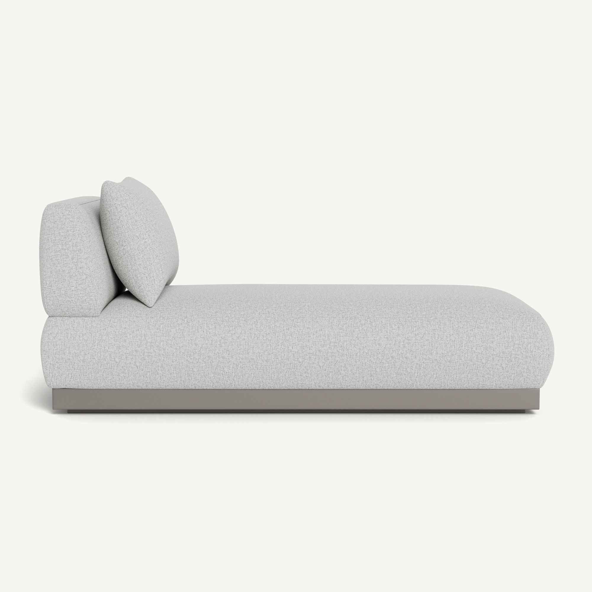 Harbour Amalfi Armless Chaise - Aluminum Taupe / Copacabana Sand