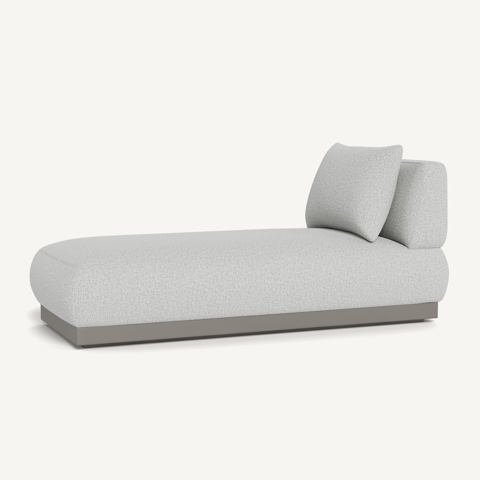 Harbour Amalfi Armless Chaise - Aluminum Taupe / Copacabana Sand