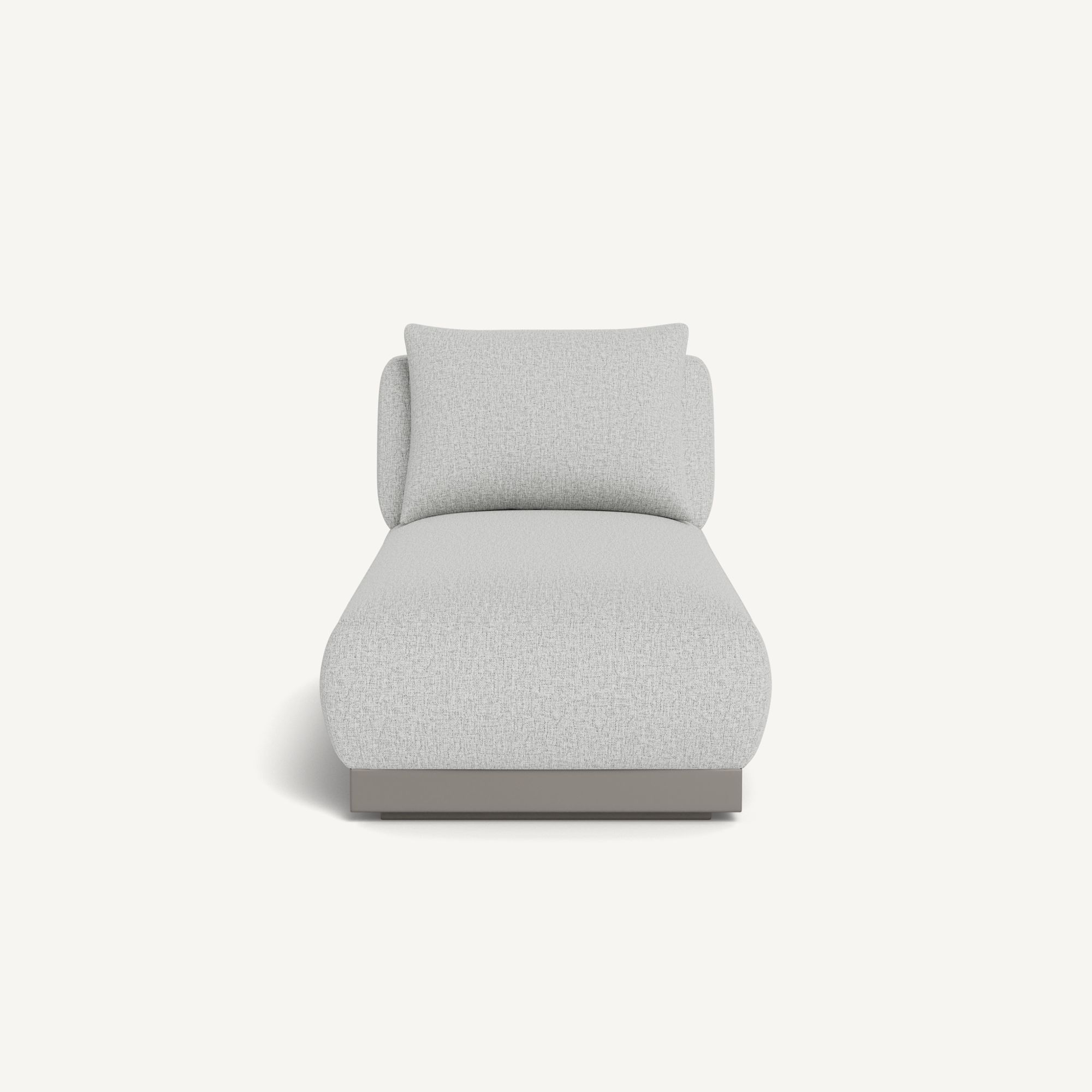 Harbour Amalfi Armless Chaise - Aluminum Taupe / Copacabana Sand