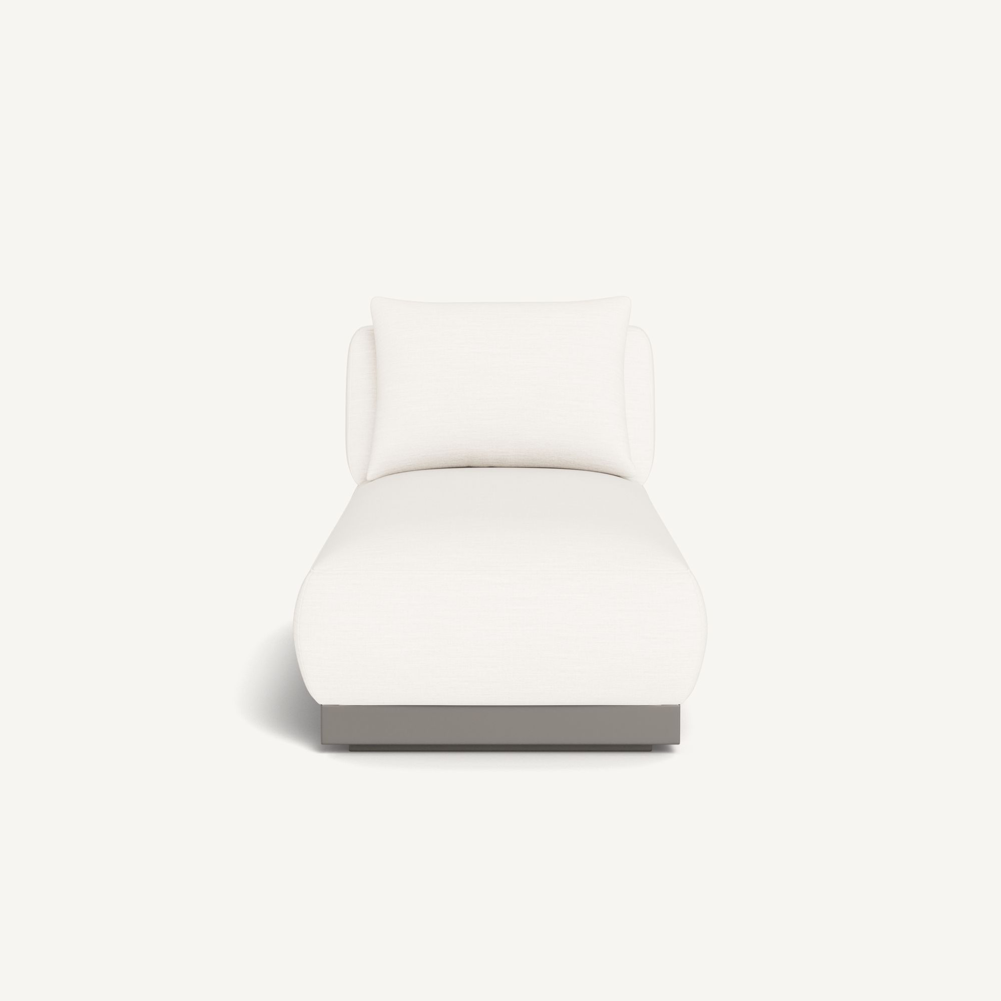 Harbour Amalfi Armless Chaise - Aluminum Taupe / Panama Blanco