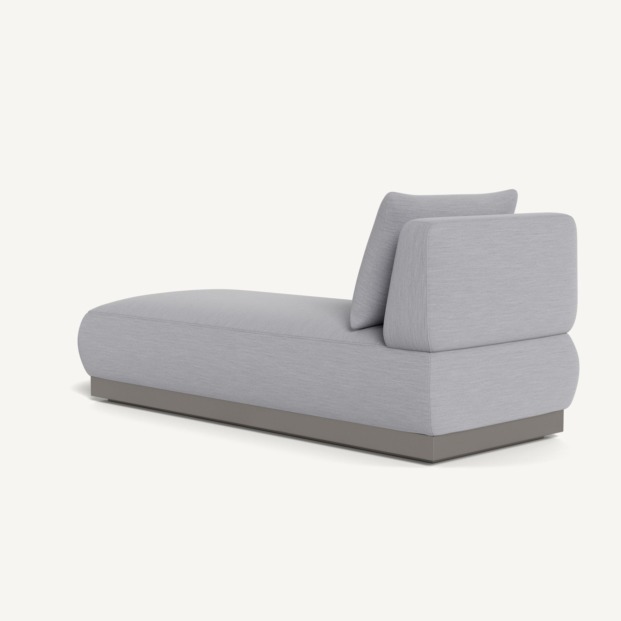 Harbour Amalfi Armless Chaise - Aluminum Taupe / Panama Cloud