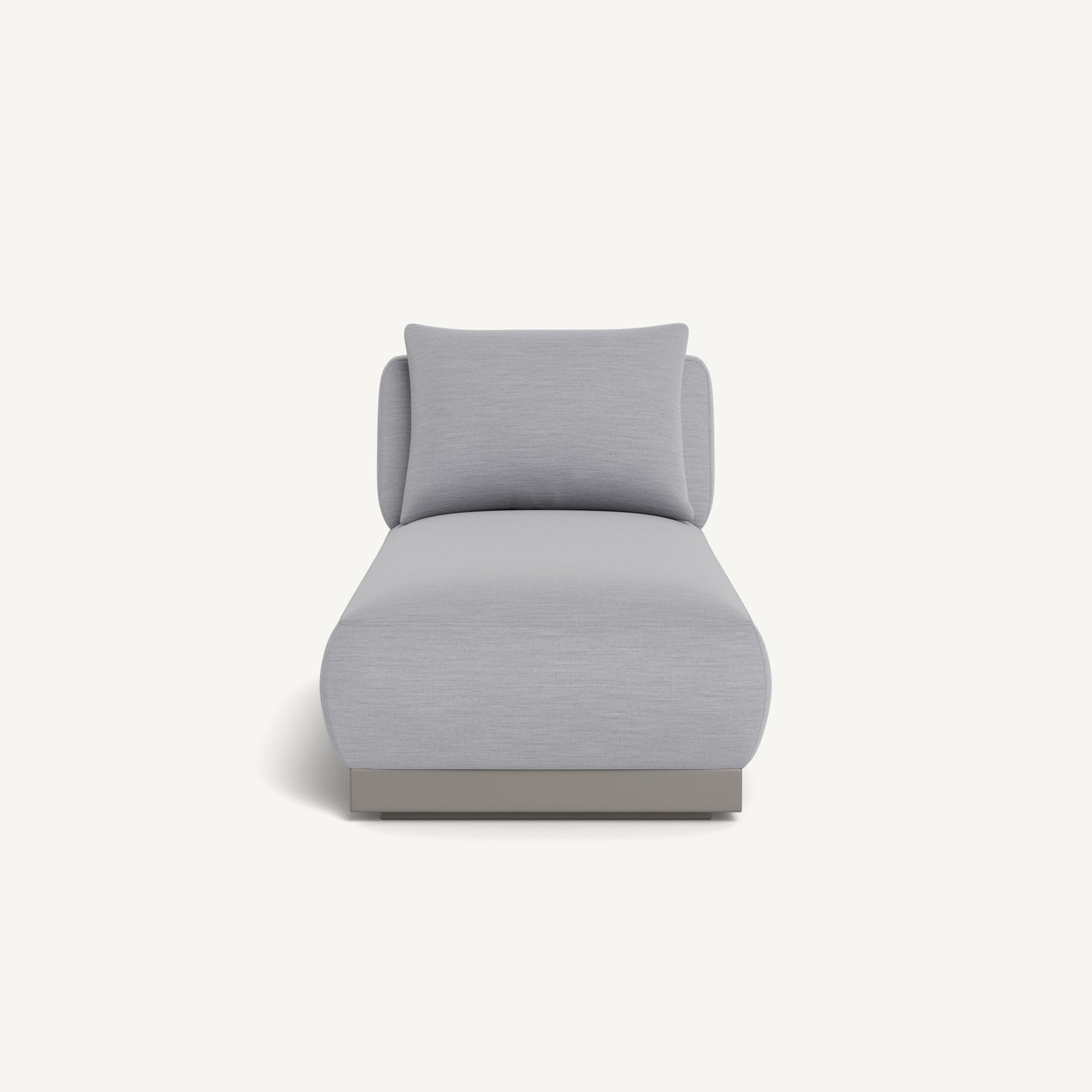 Harbour Amalfi Armless Chaise - Aluminum Taupe / Panama Cloud