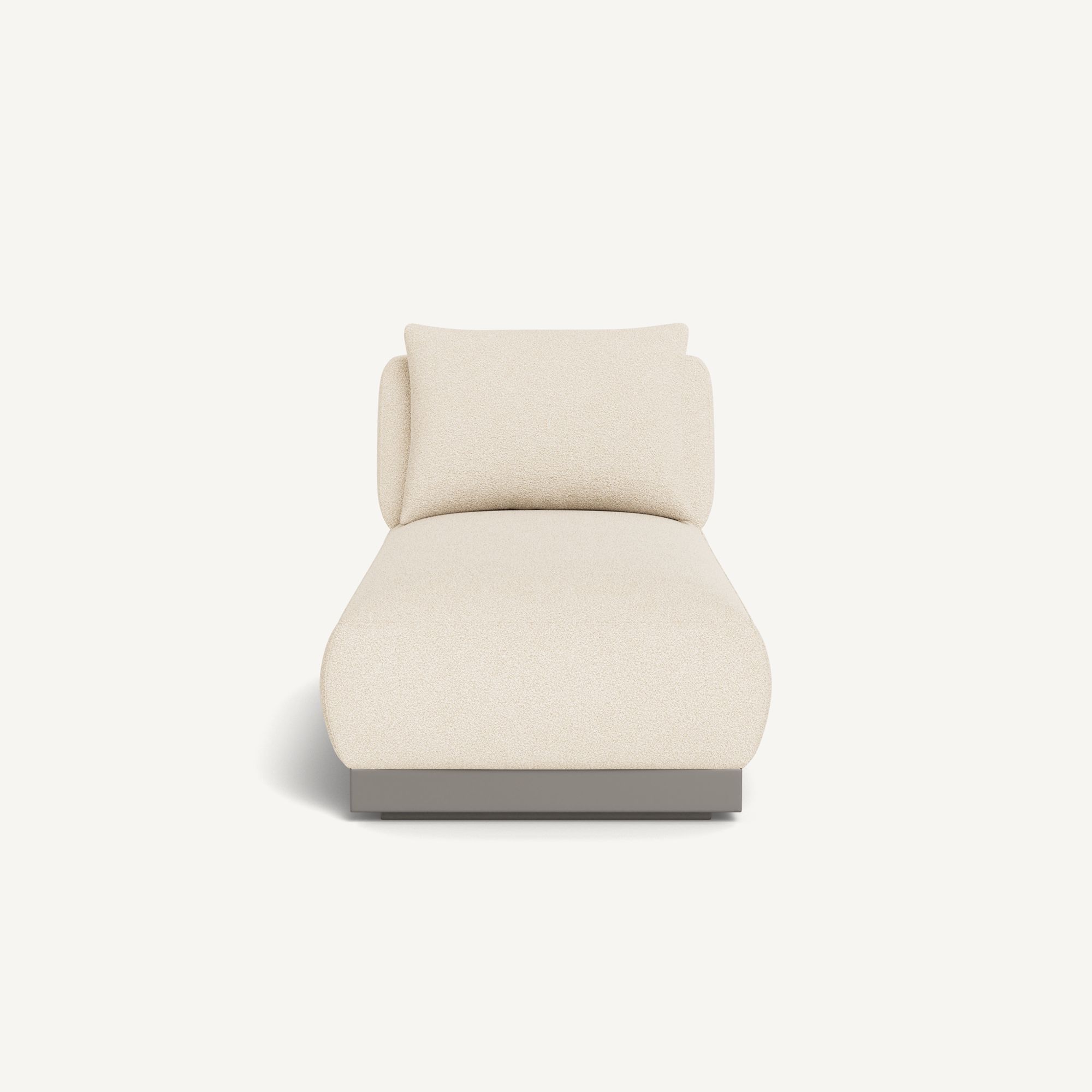 Harbour Amalfi Armless Chaise - Aluminum Taupe / Riviera Sand