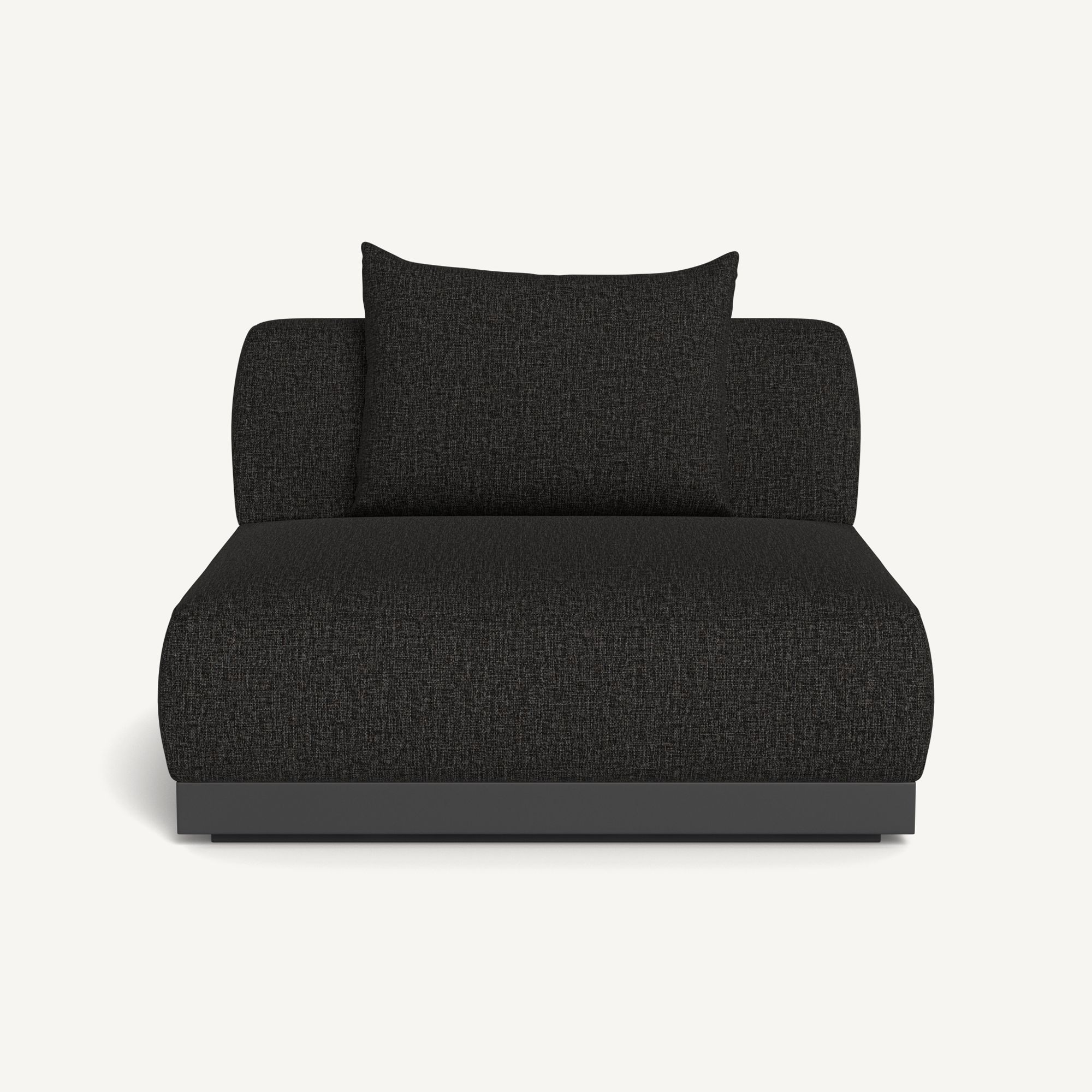 Harbour Amalfi Armless Single - Aluminum Asteroid, Copacabana Midnight
