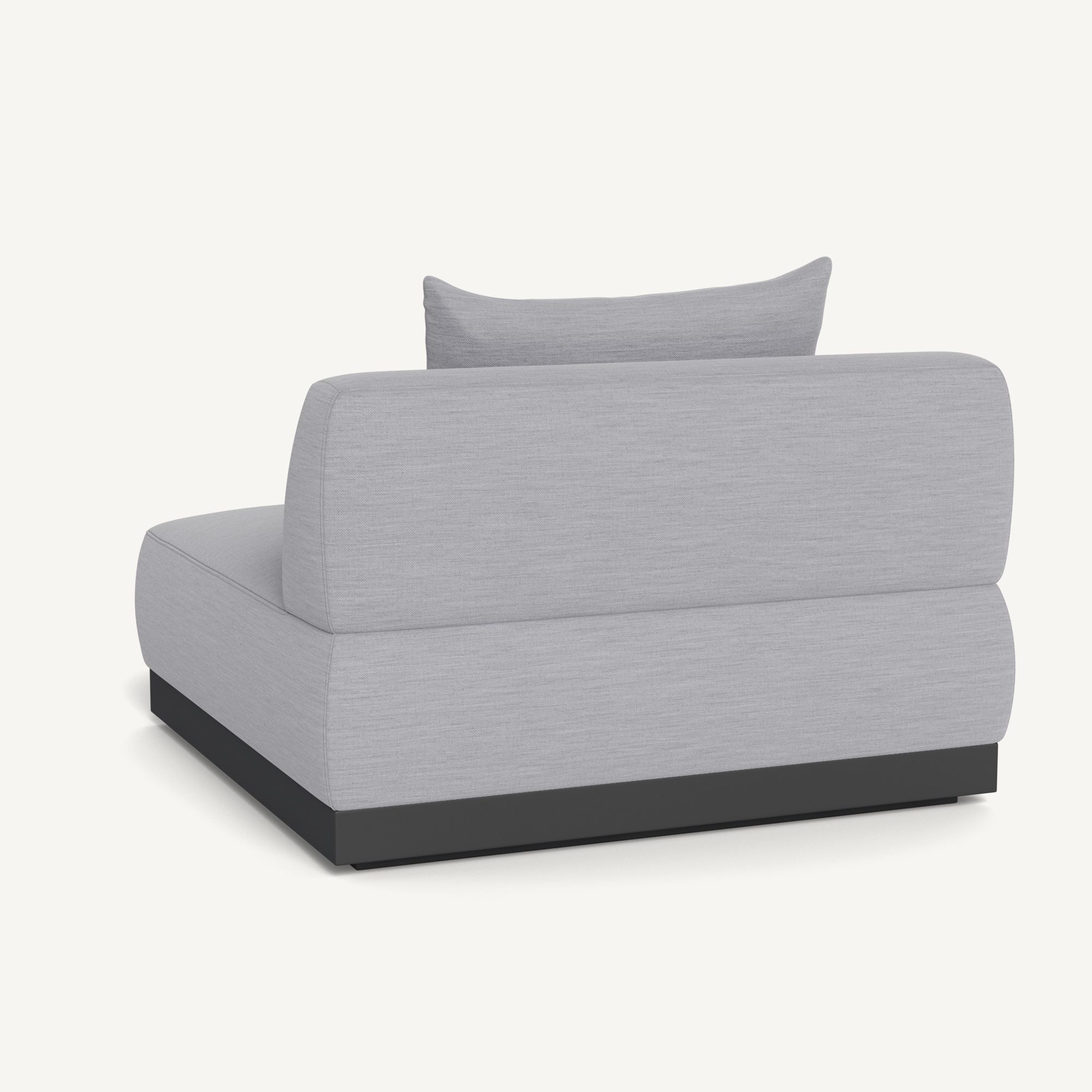Harbour Amalfi Armless Single - Aluminum Asteroid / Panama Cloud