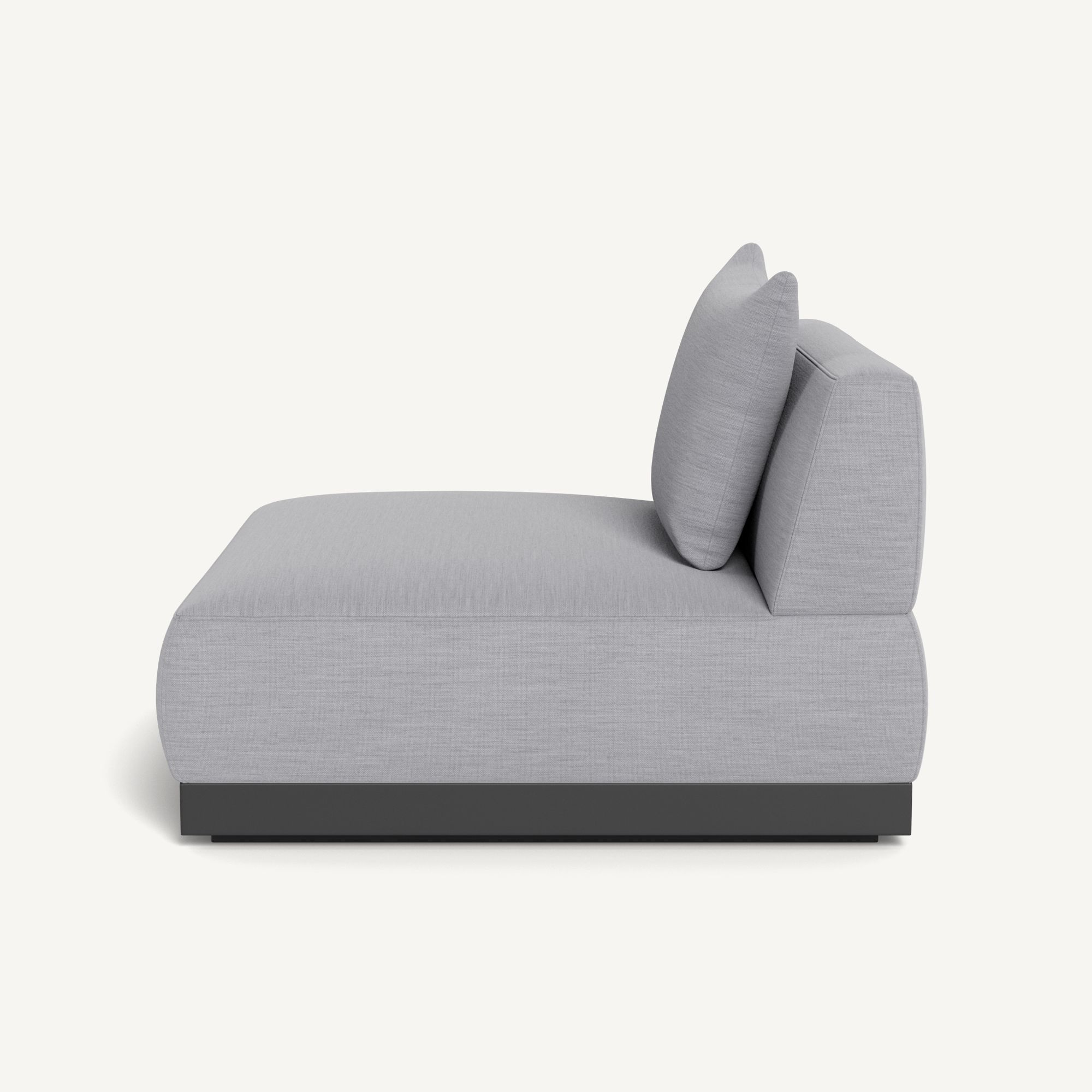 Harbour Amalfi Armless Single - Aluminum Asteroid / Panama Cloud
