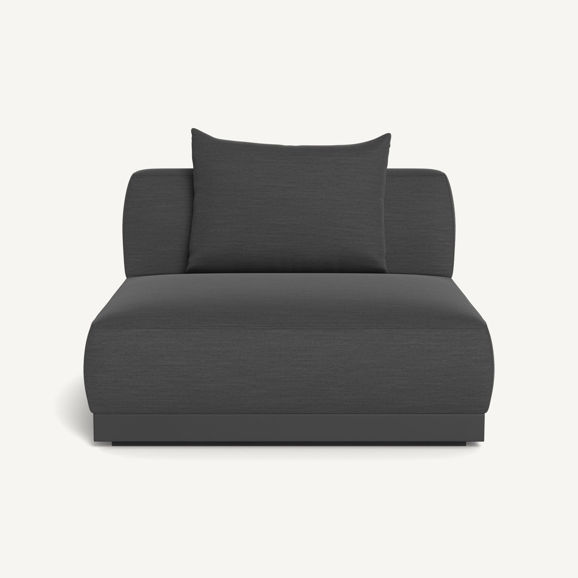 Harbour Amalfi Armless Single - Aluminum Asteroid / Panama Grafito