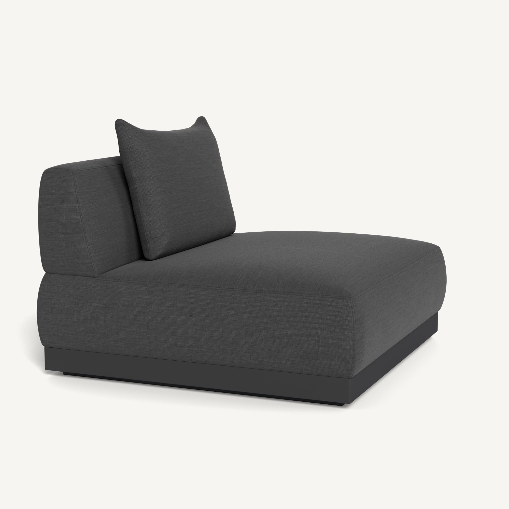 Harbour Amalfi Armless Single - Aluminum Asteroid / Panama Grafito