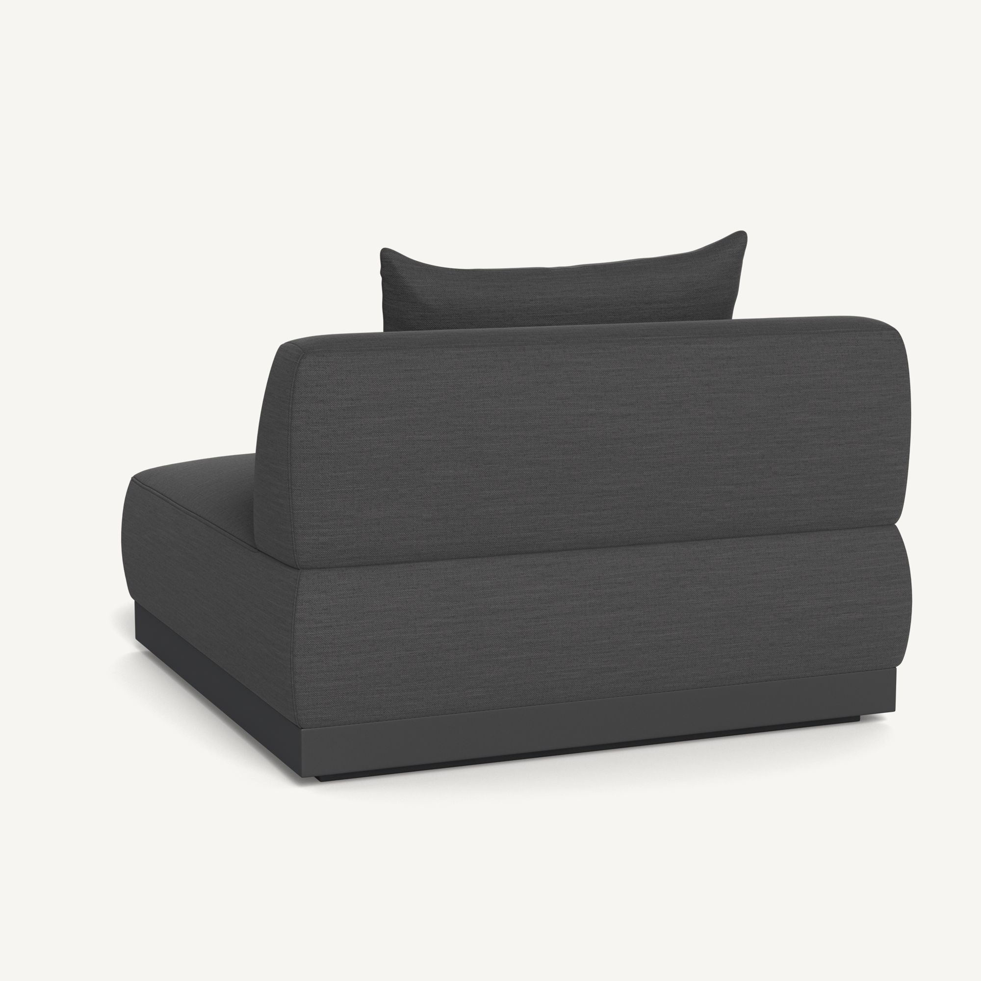 Harbour Amalfi Armless Single - Aluminum Asteroid / Panama Grafito