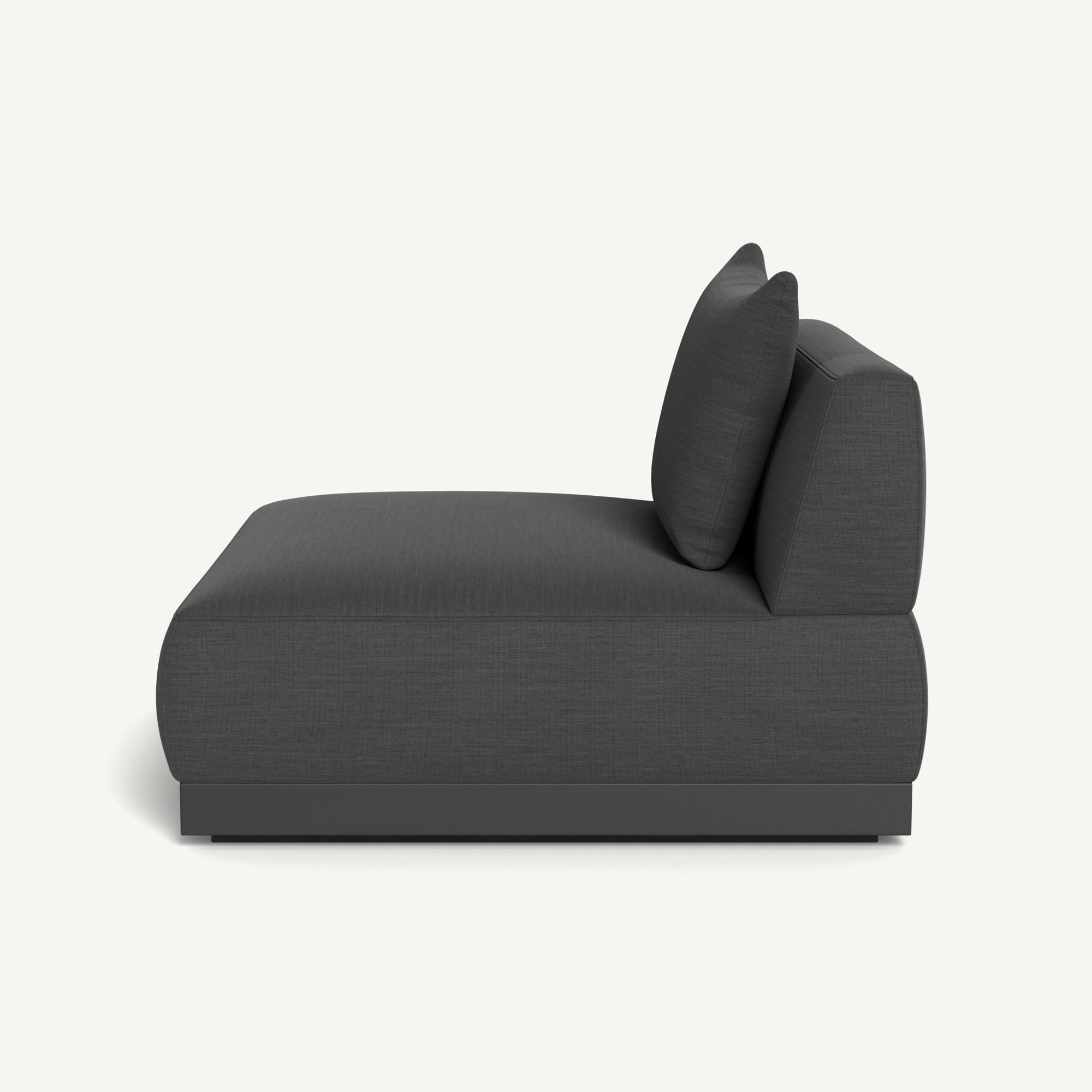 Harbour Amalfi Armless Single - Aluminum Asteroid / Panama Grafito