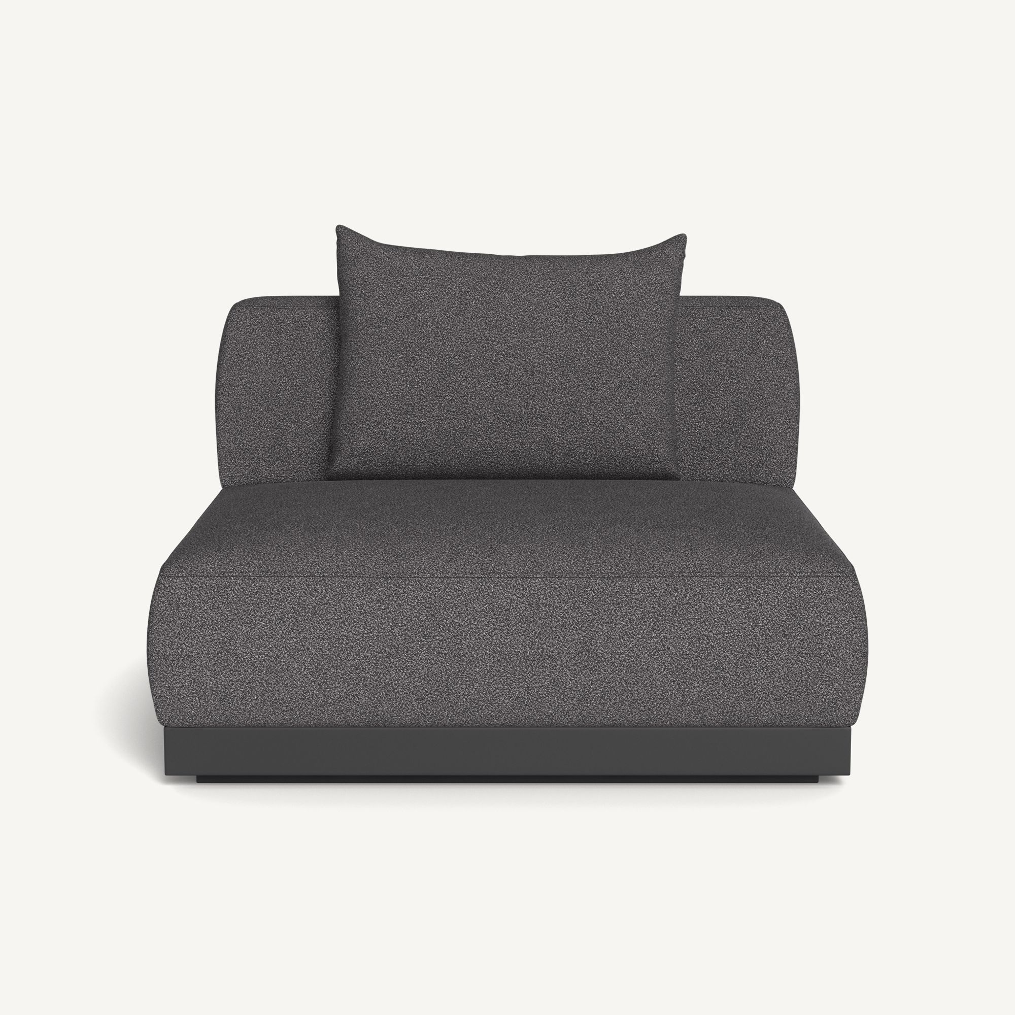 Harbour Amalfi Armless Single - Aluminum Asteroid / Riviera Slate